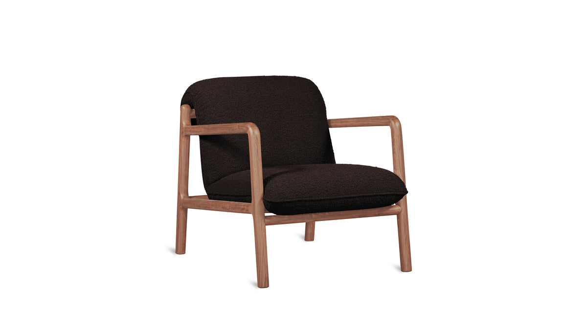 Good Mood Lounge Chair, Walnut, Brownie