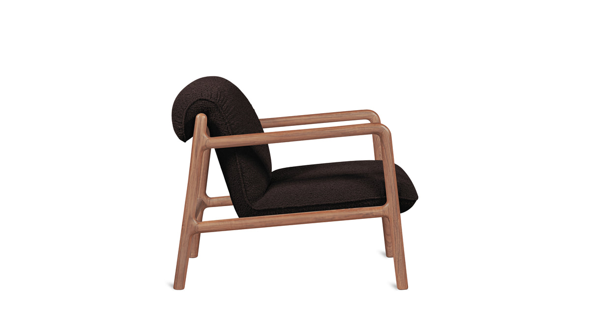 Good Mood Lounge Chair, Walnut, Brownie