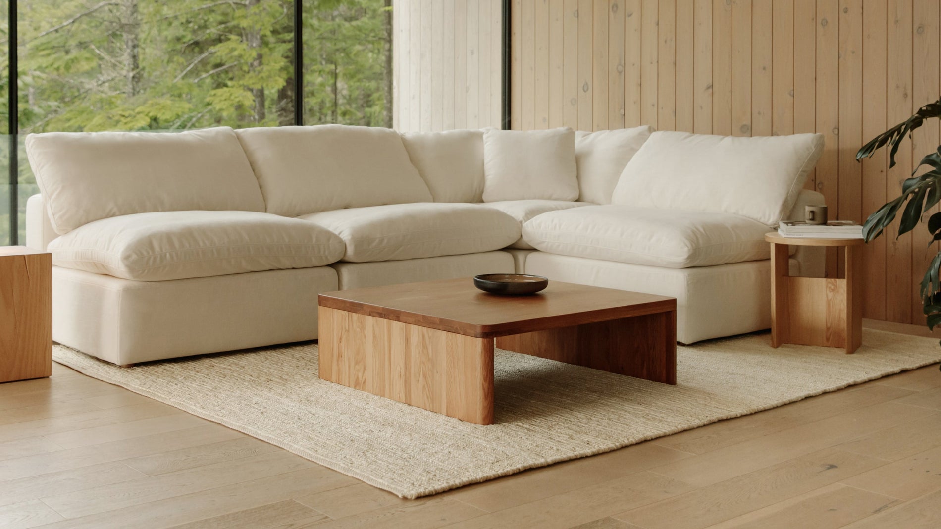 Form Coffee Table, Square, White Oak_image