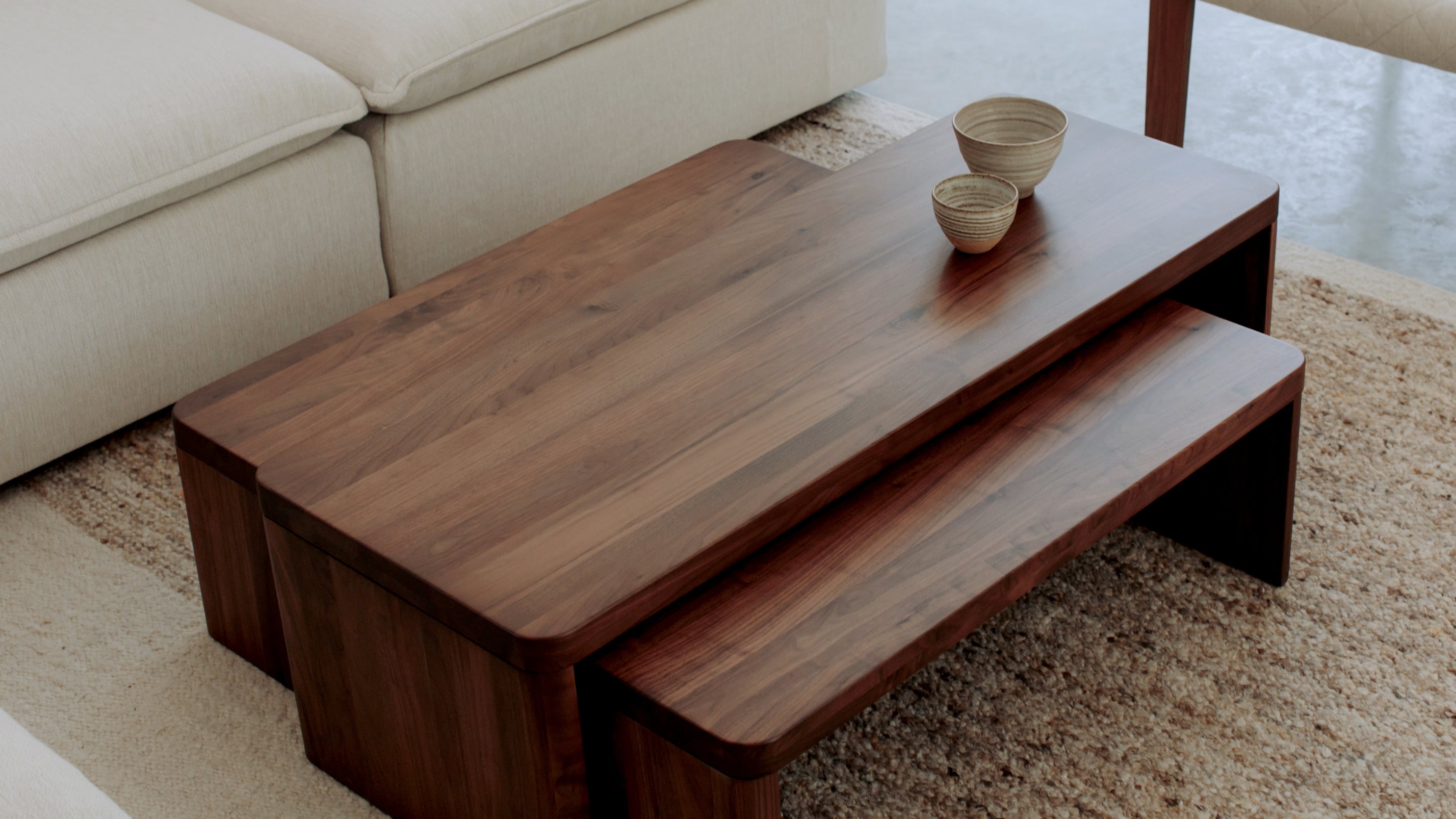 Form Coffee Table, Square, American Walnut
