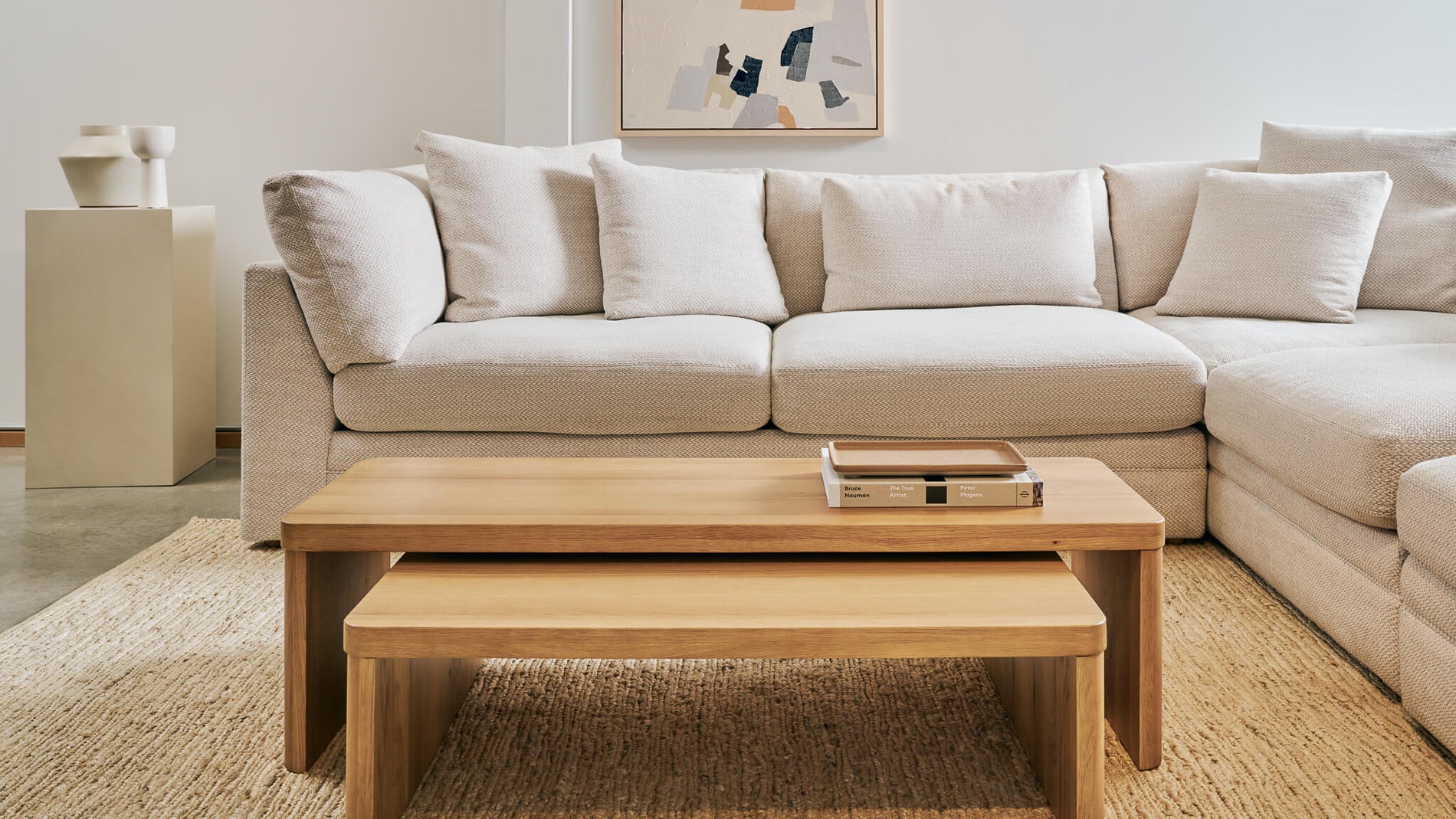 Form Coffee Table, Small, White Oak_image