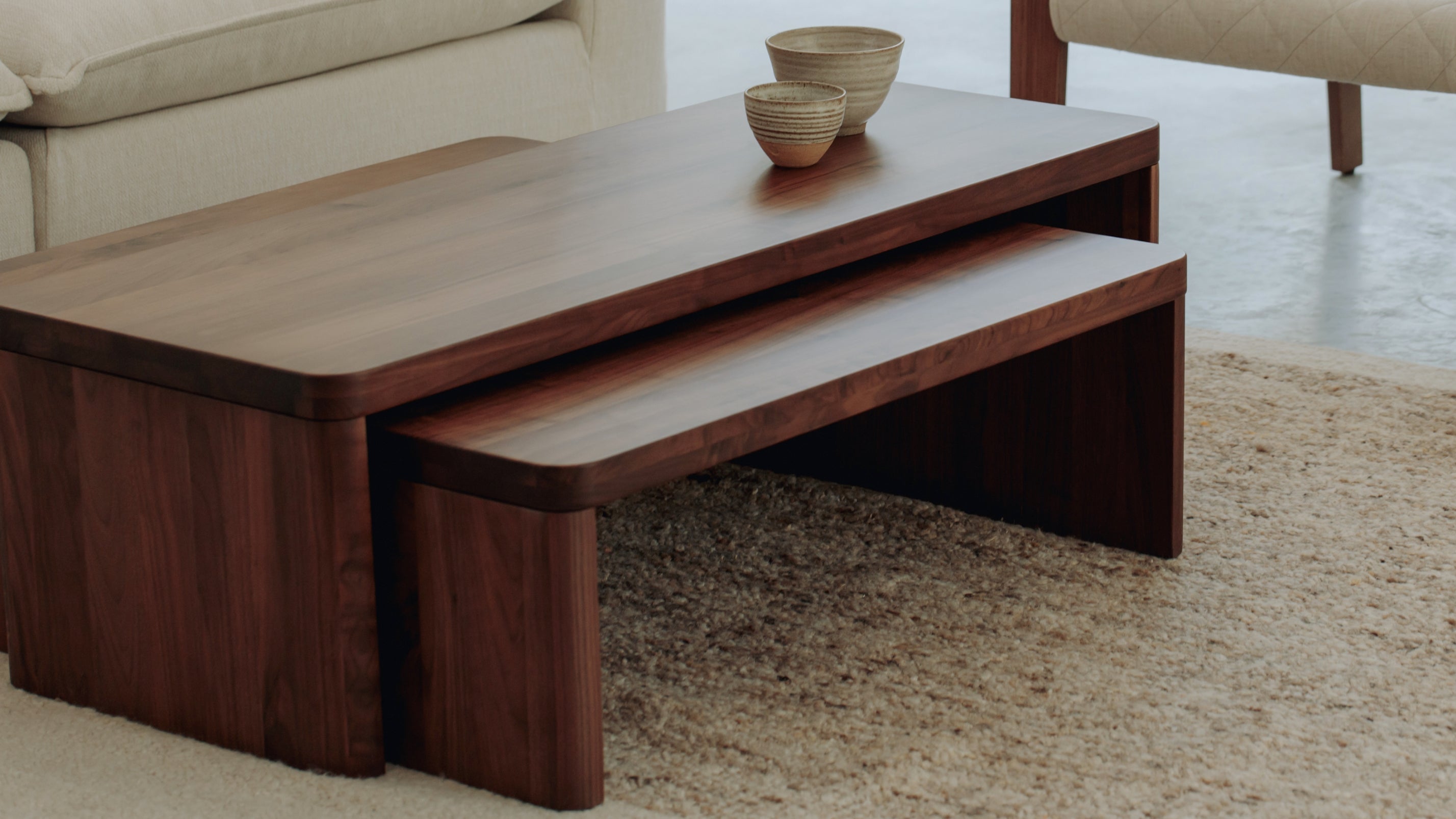 Form Coffee Table, Small, American Walnut - Sundays Company Canada