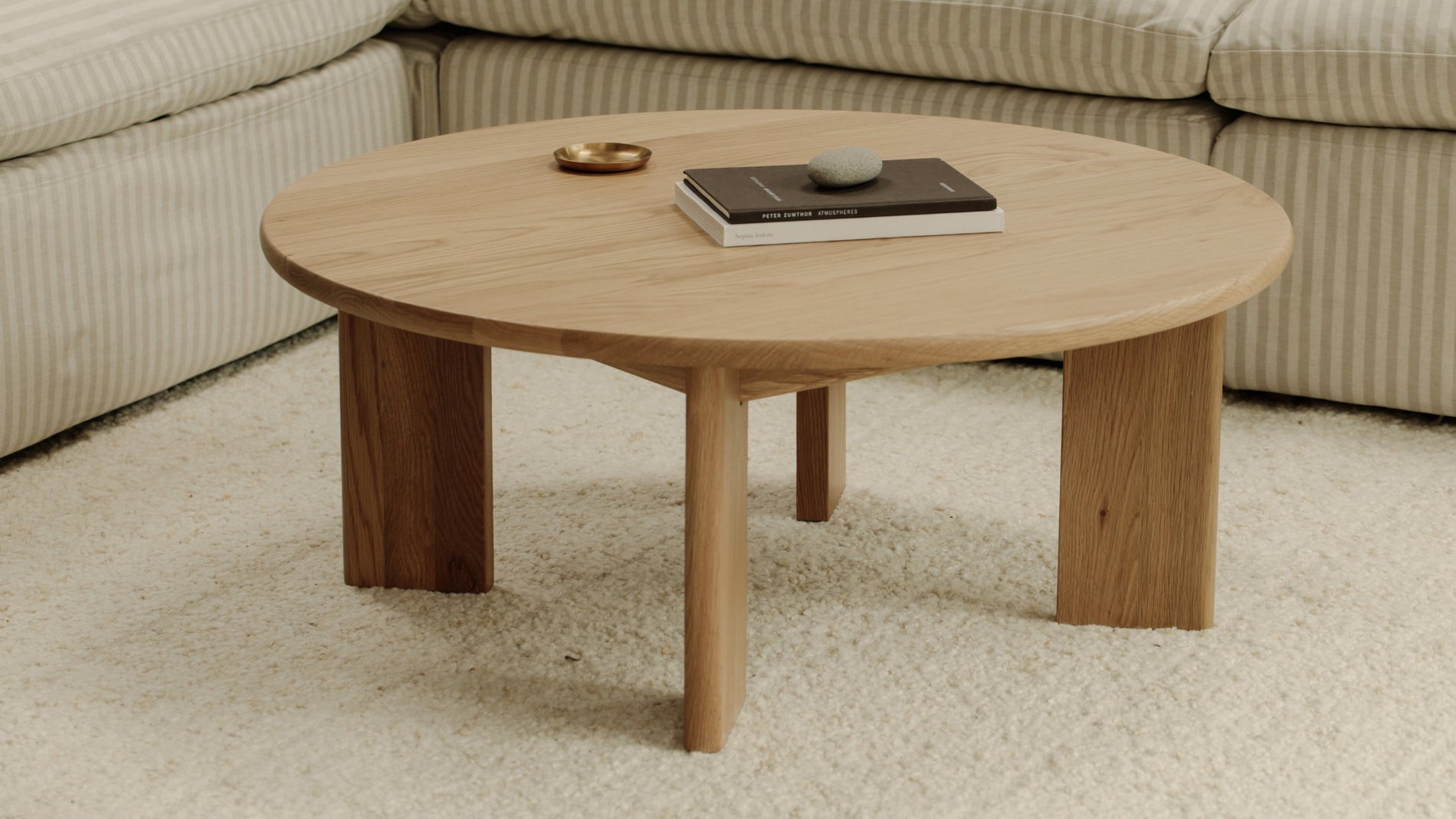 Frame Round Coffee Table, Regular, Oak_image