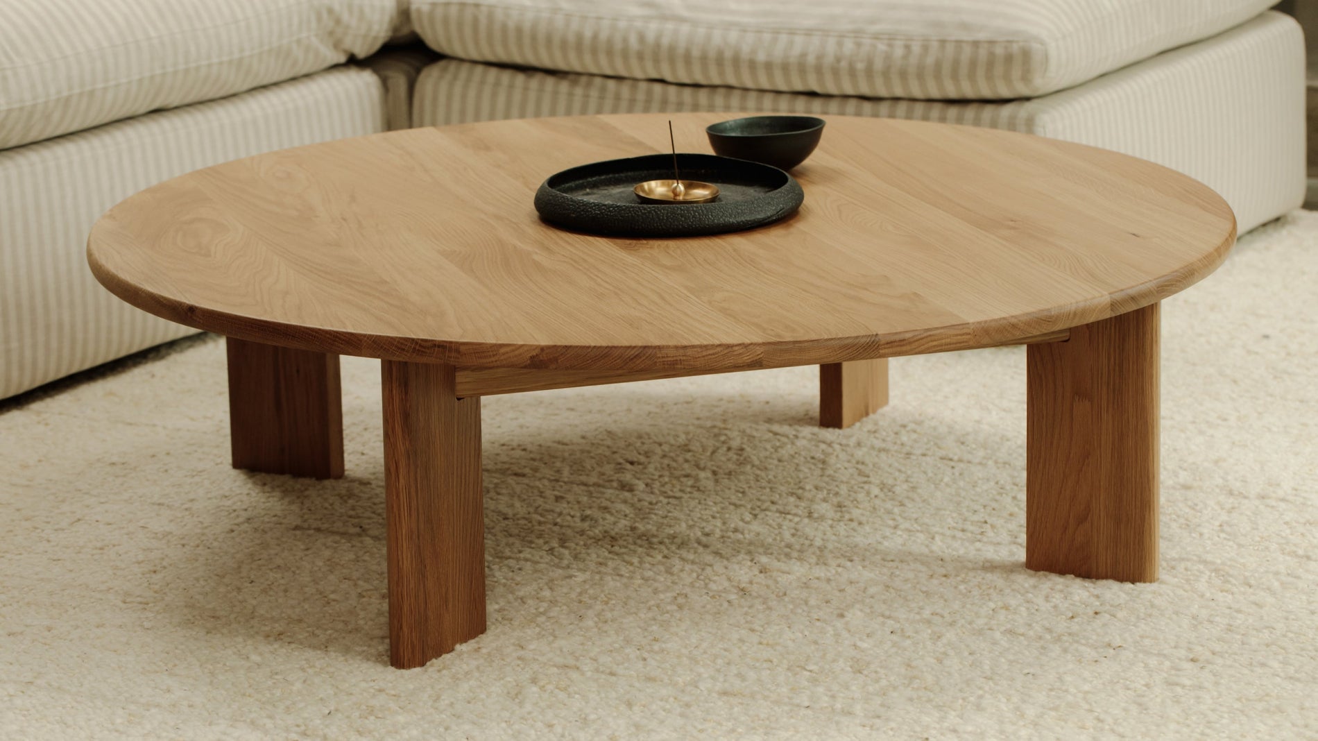 Frame Round Coffee Table, Large, Oak_image