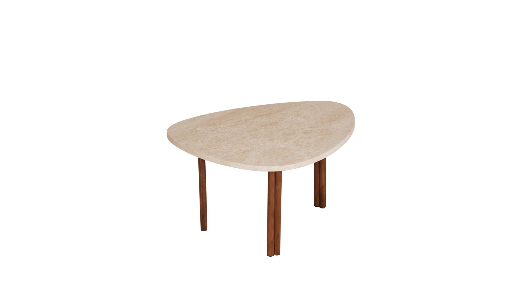 Better Together Coffee Table, Small, Travertine/Stained Walnut - Image 3