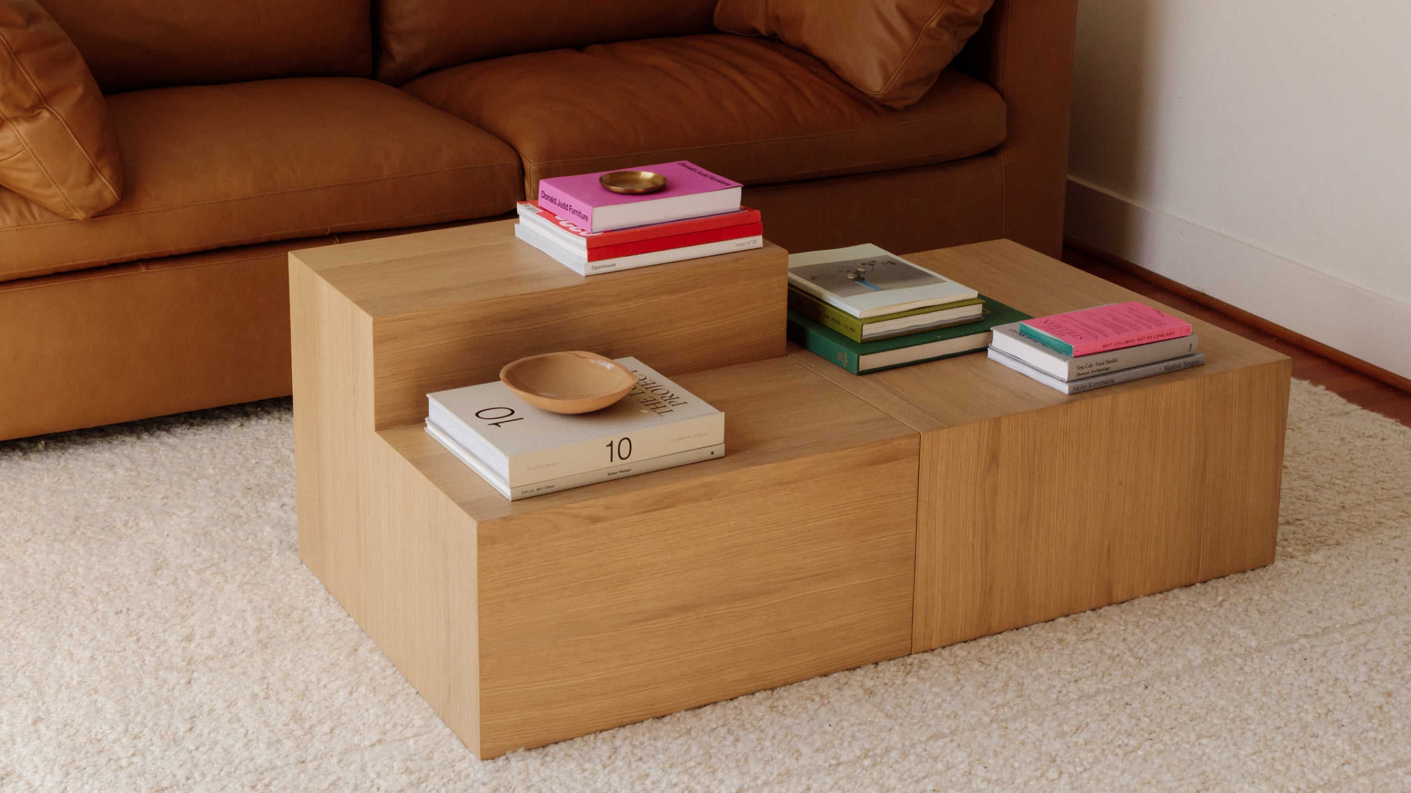 Align Coffee Table, Tiered, Oak