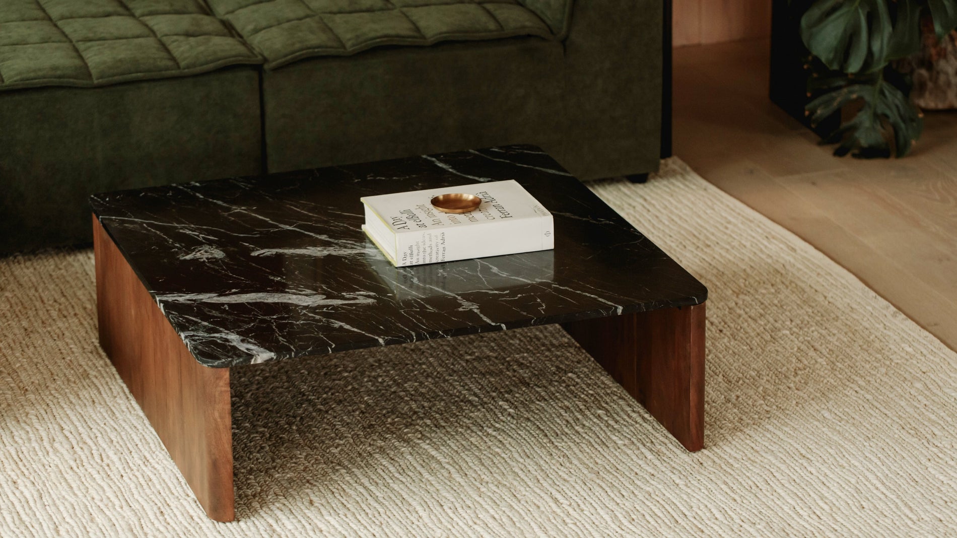 Form Marble Coffee Table, American Walnut_image