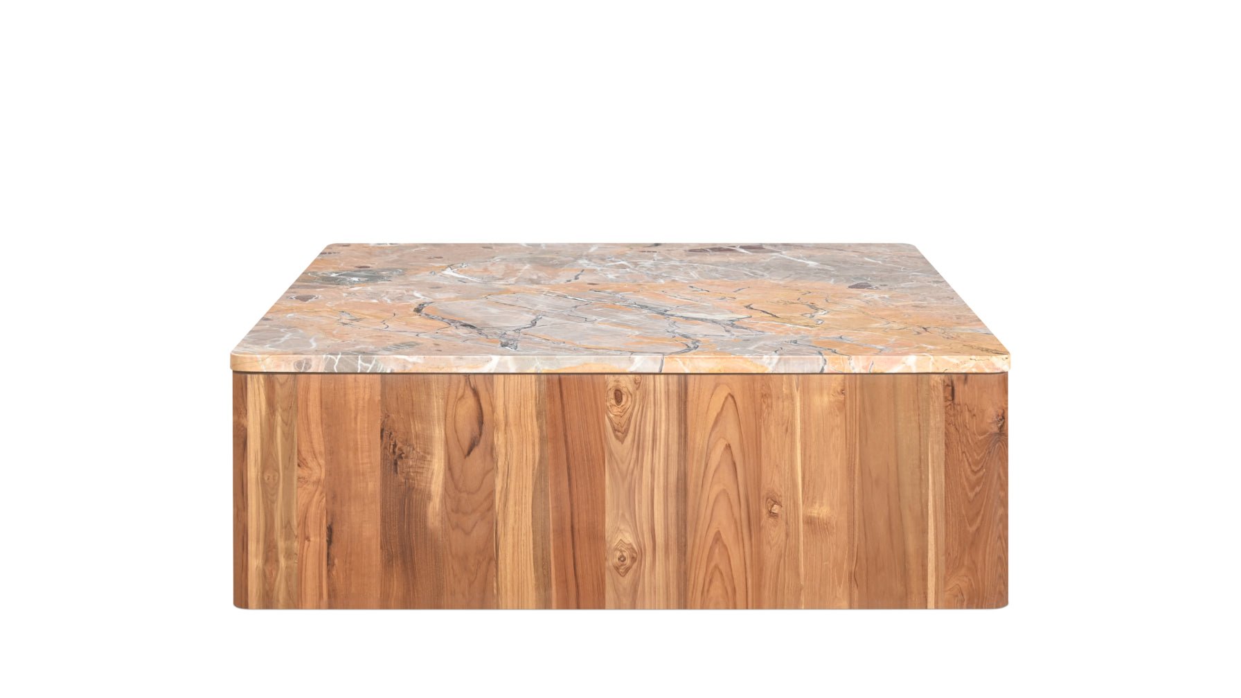 Form Lavante Marble Coffee Table, Teak - Image 8