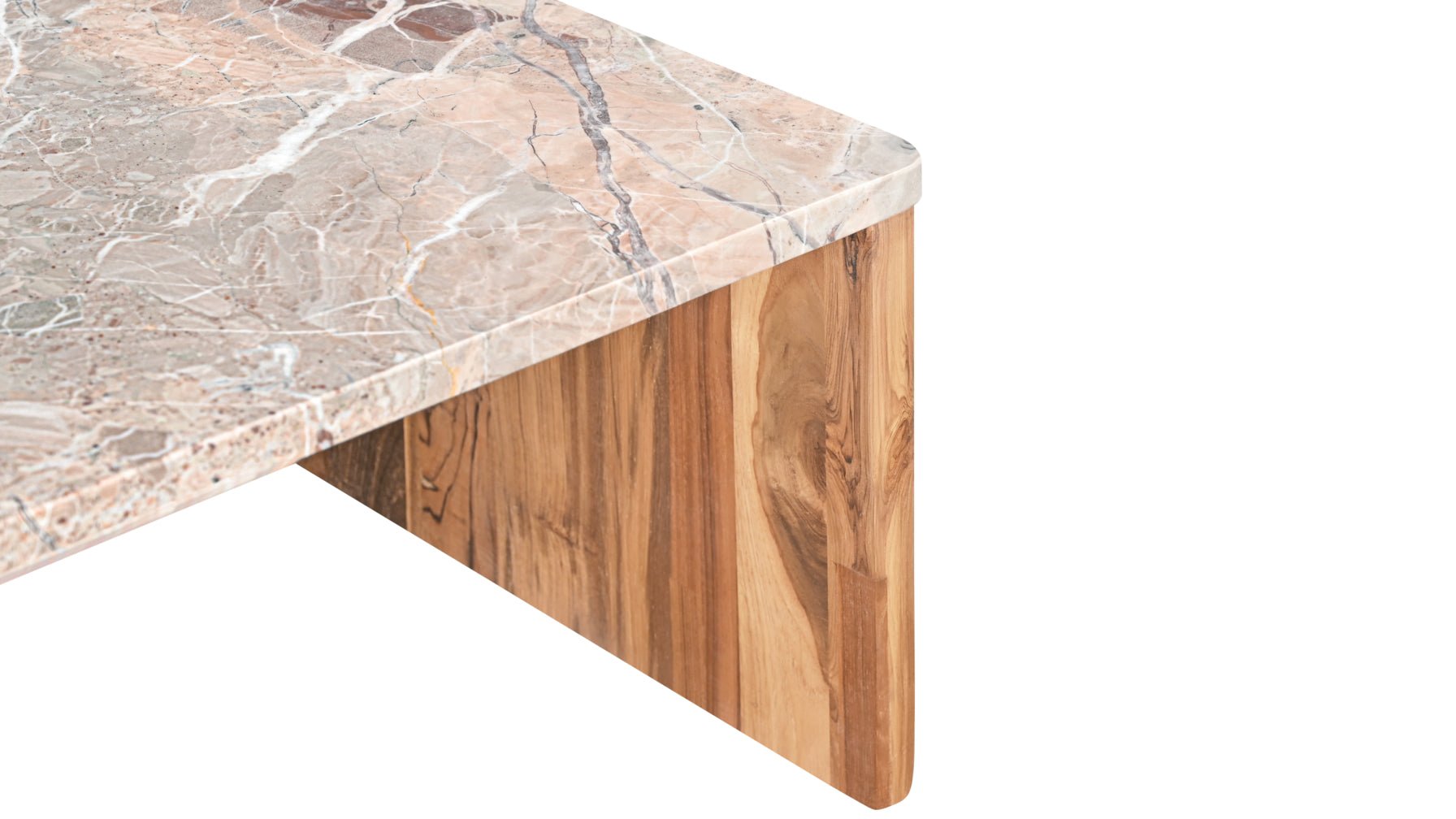 Form Lavante Marble Coffee Table, Teak - Image 5