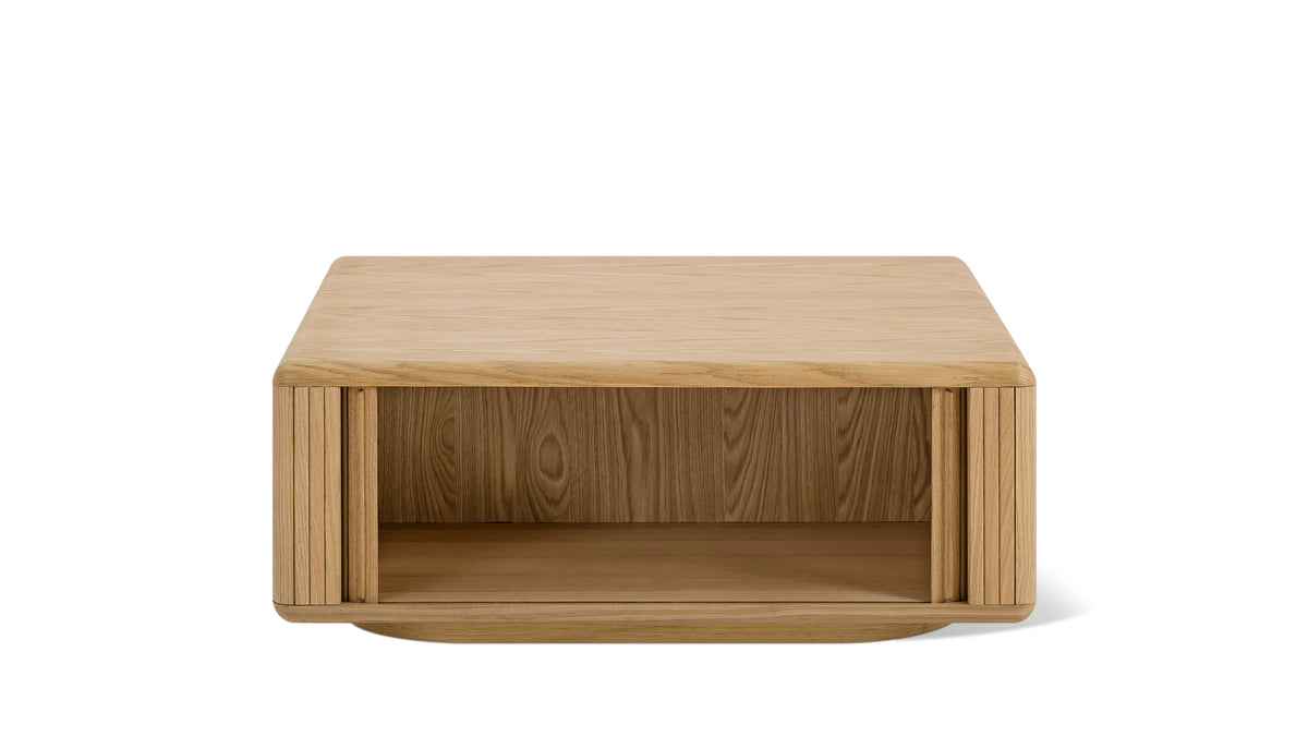 Main Stage Storage Coffee Table, White Oak — alternate view