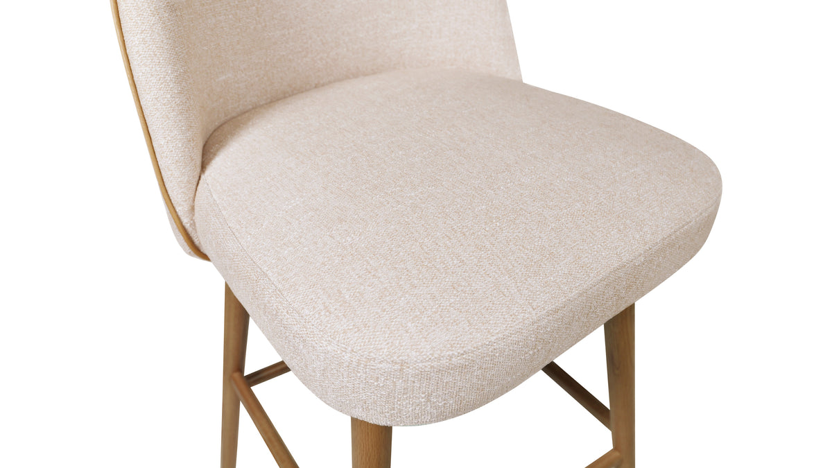 Tall Order Swivel Counter Stool, Natural Oak, Sunbeam Seat