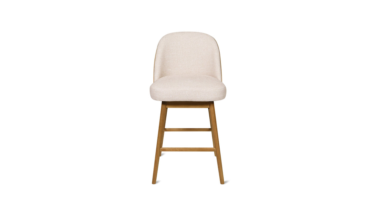 Tall Order Swivel Counter Stool, Natural Oak, Sunbeam Seat