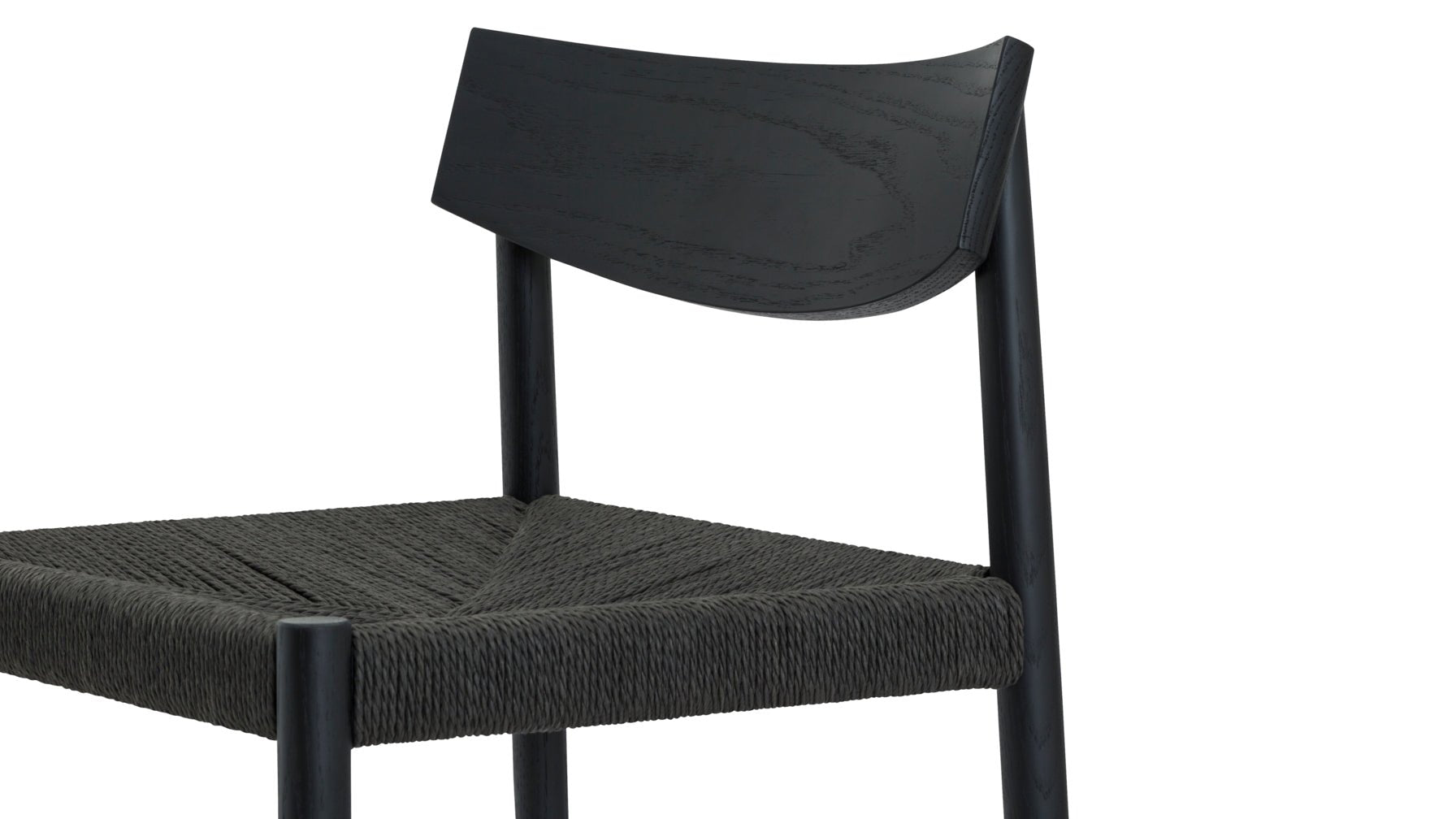 Dinner Guest Counter Stool, Black Oak/ Black Papercord Seat - Sundays Company CanadaCST-SH-003-002