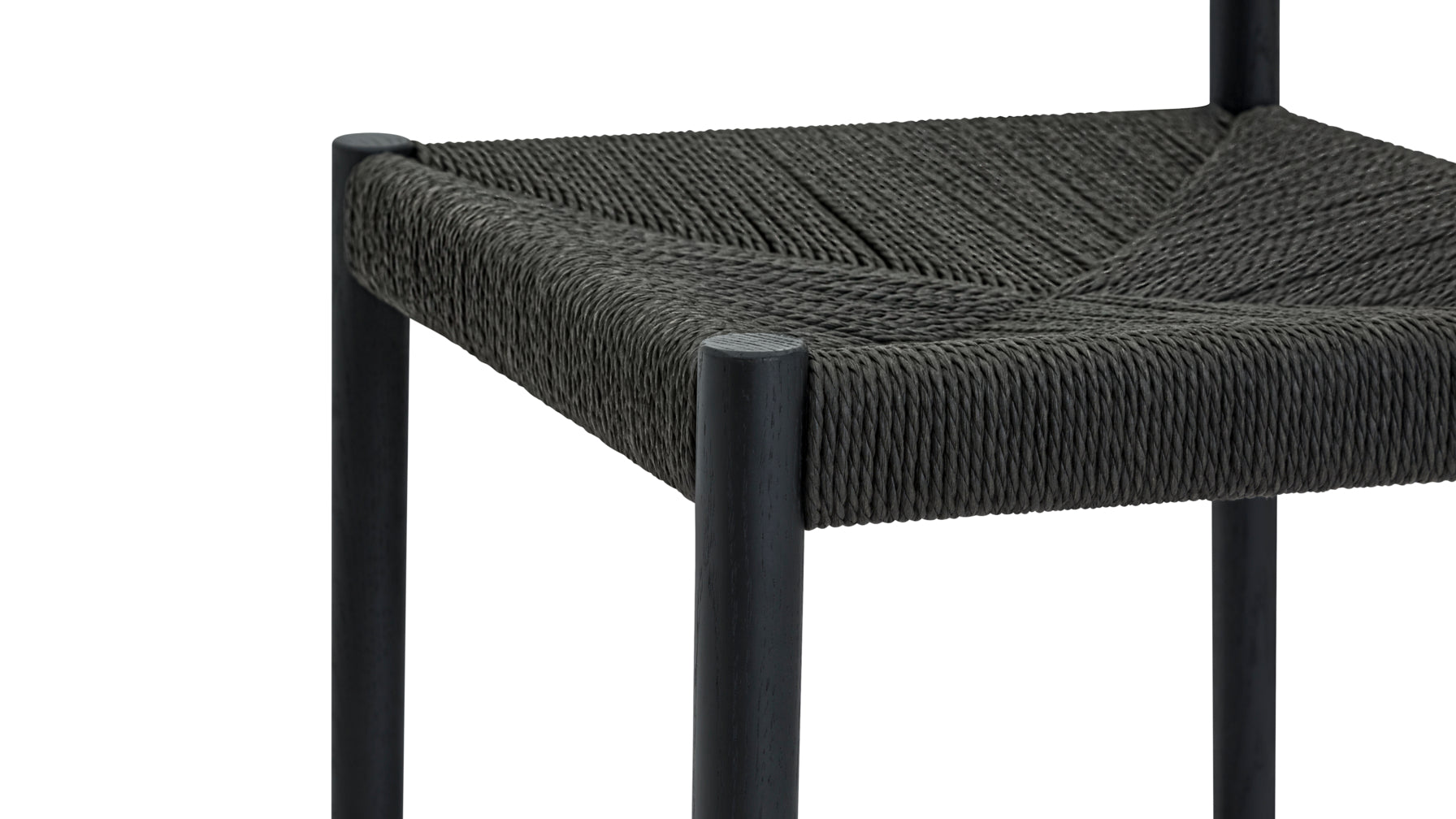 Dinner Guest Counter Stool, Black Oak/ Black Papercord Seat - Sundays CompanyCST - SH - 003 - 002