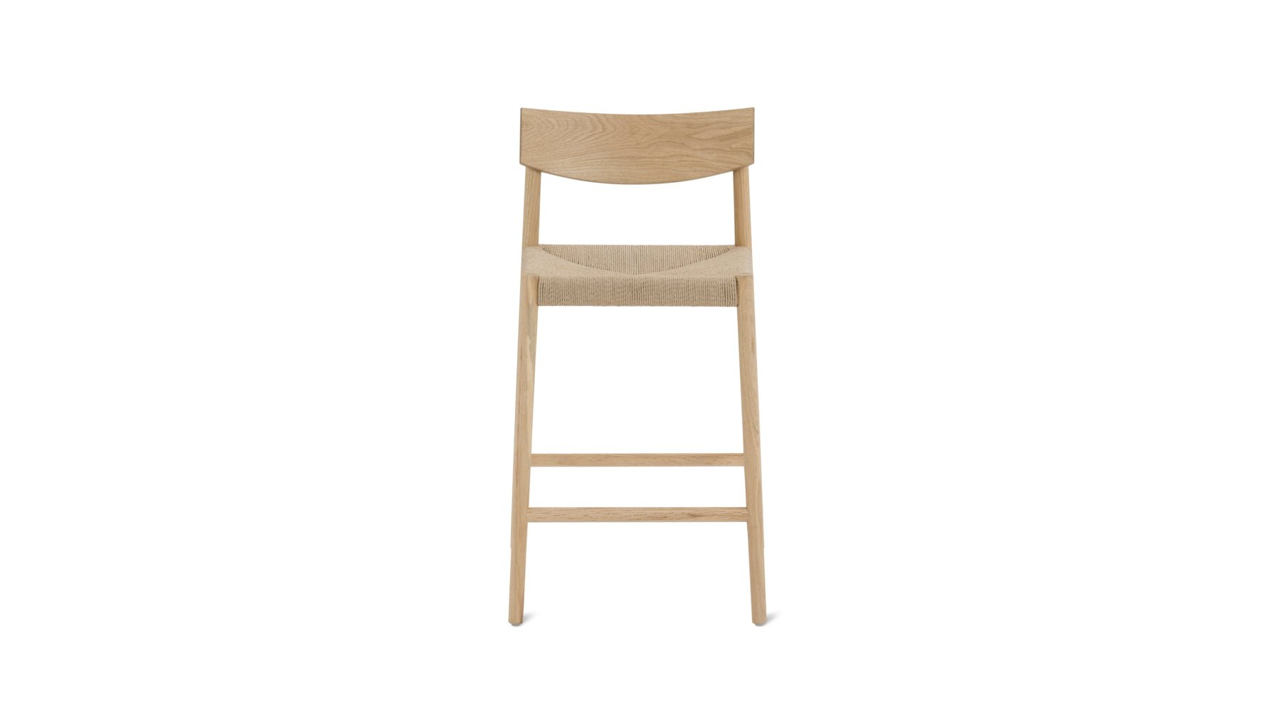 Dinner Guest Counter Stool, White Oak/ Natural Papercord Seat - Sundays Company CanadaCST-SH-003-024