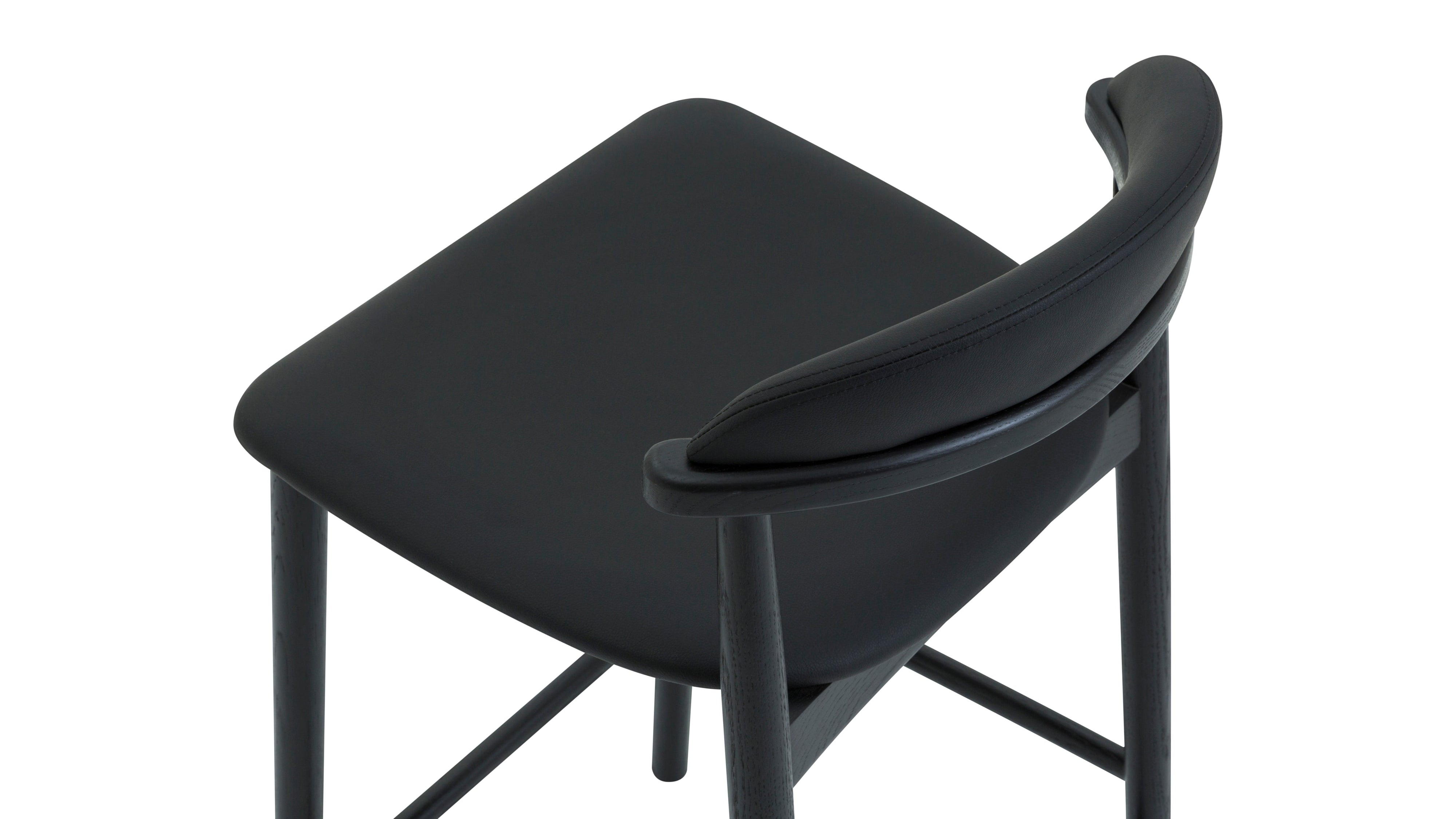 Count On Me Counter Stool, Black Oak, Black Seat - Image 7