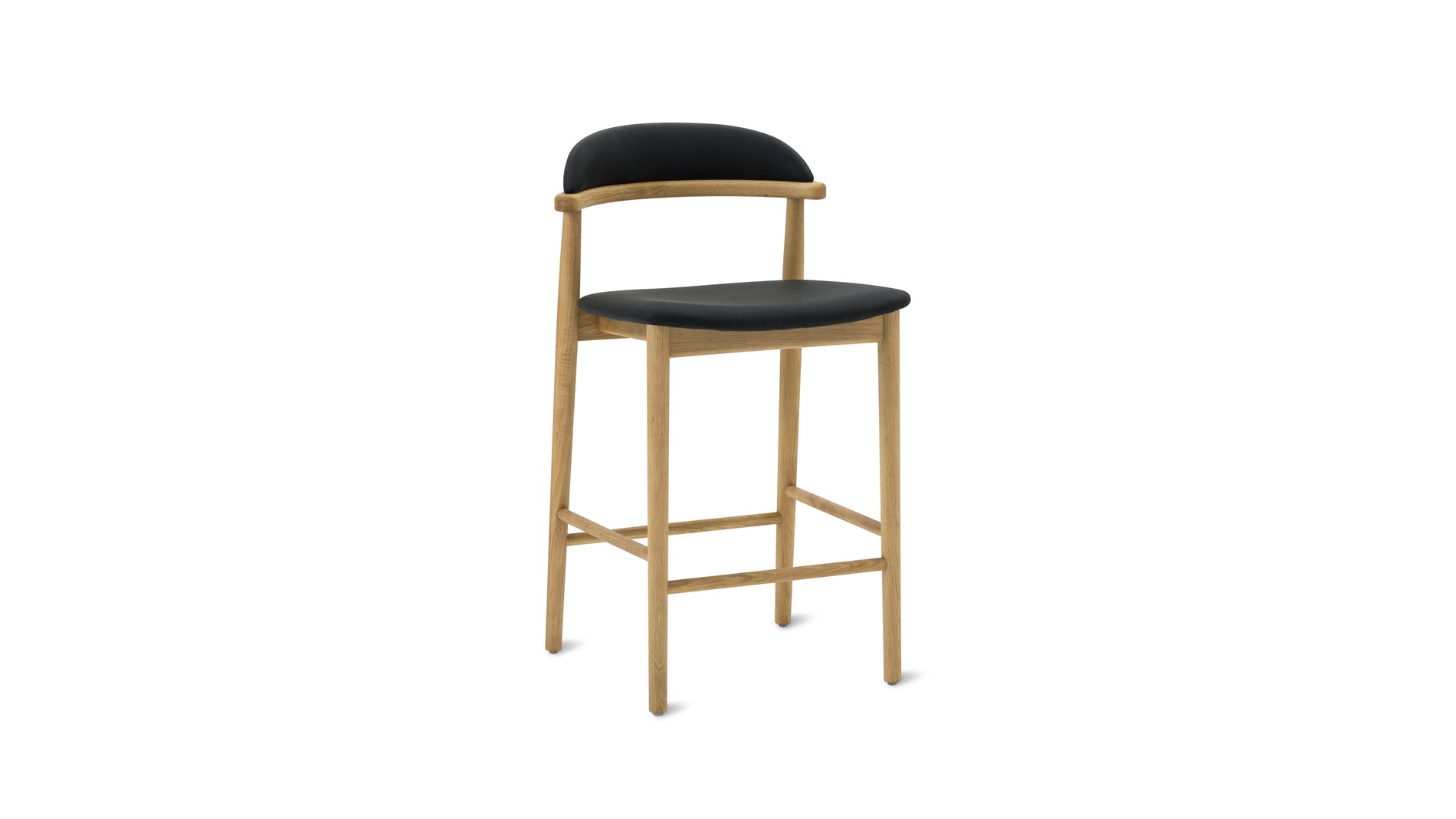 Count On Me Counter Stool, Natural Oak, Black Seat_image