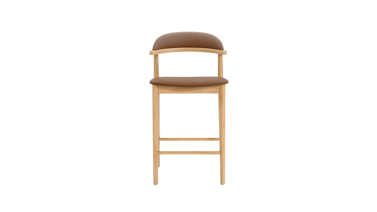 Count On Me Counter Stool, Ash, Brown Seat