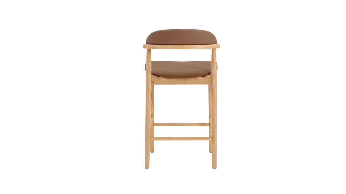Count On Me Counter Stool, Ash, Brown Seat