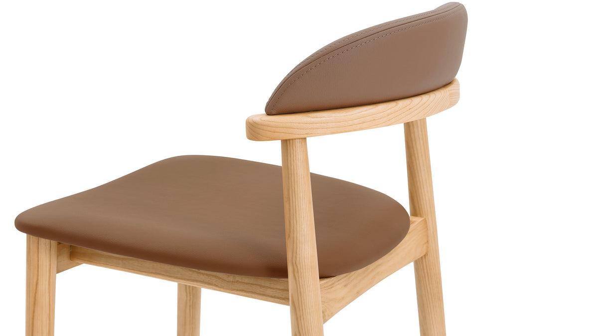 Count On Me Counter Stool, Ash, Brown Seat