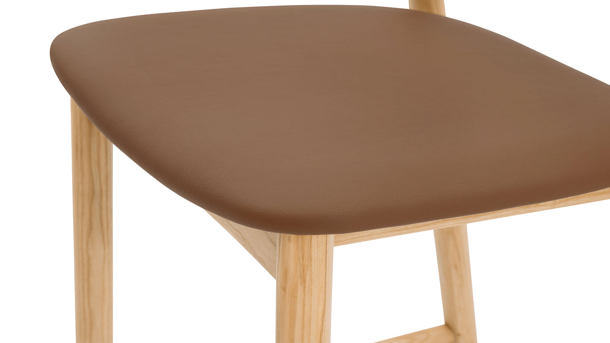 Count On Me Counter Stool, Ash, Brown Seat