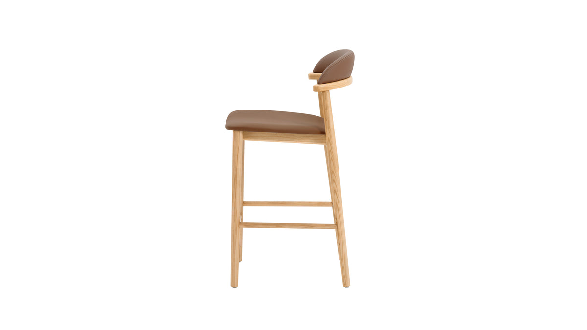 Count On Me Counter Stool, Ash, Brown Seat