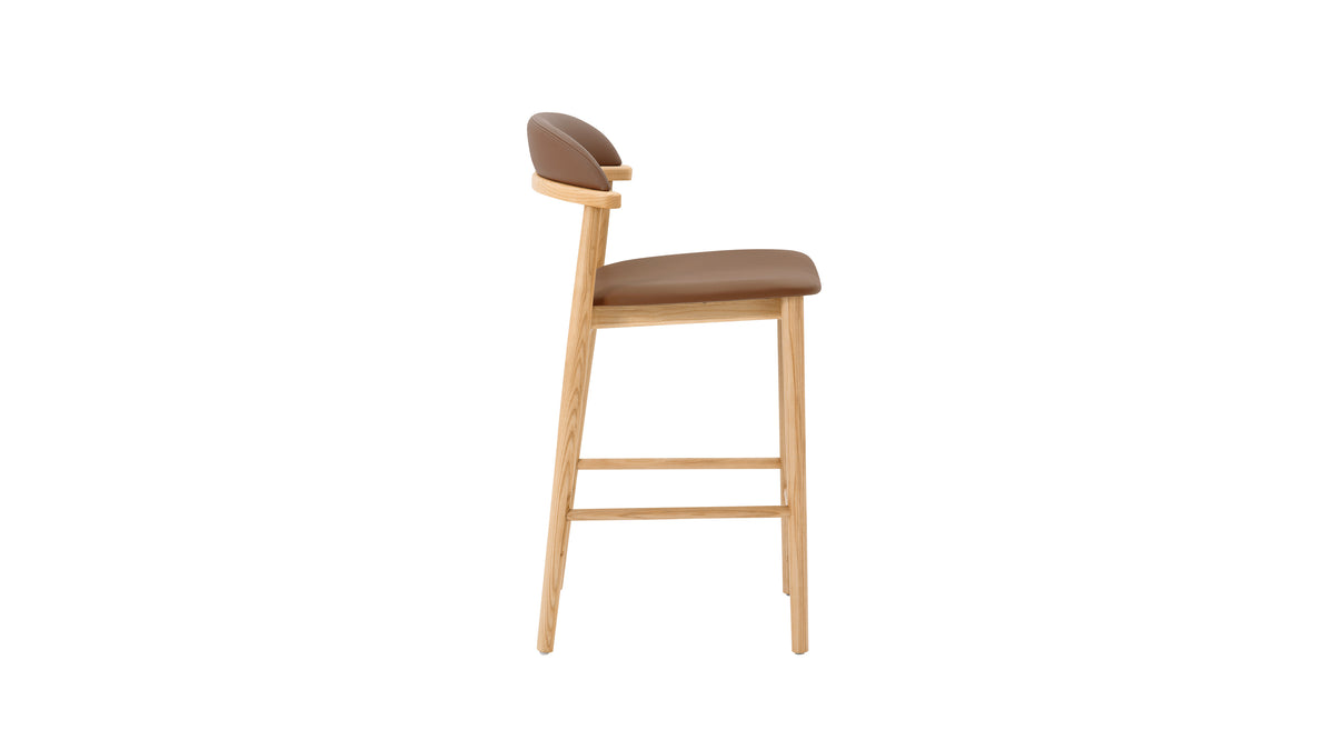 Count On Me Counter Stool, Ash, Brown Seat — alternate view