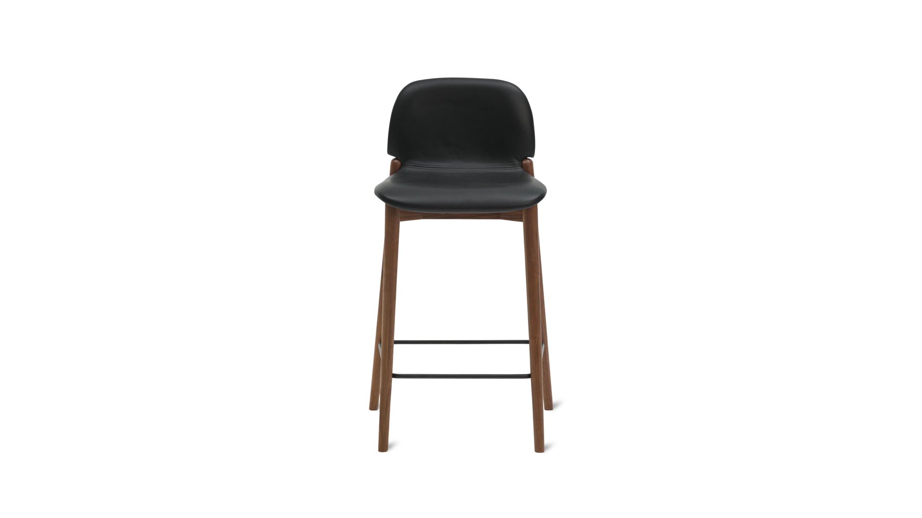 Dine In Stool, Counter, Walnut/Black Leather - Sundays Company CanadaCST-YC-001-003
