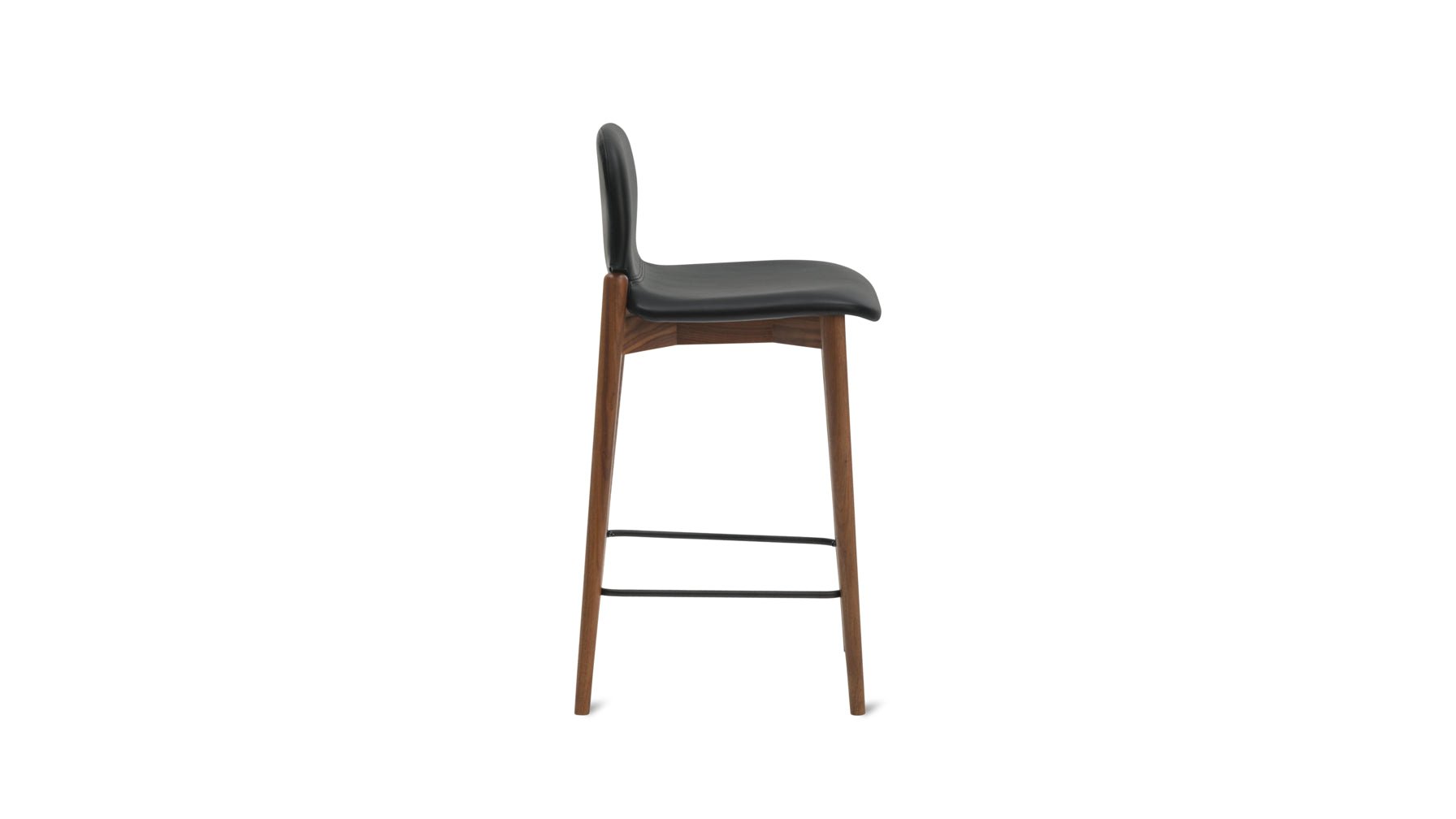 Dine In Stool, Counter, Walnut/Black Leather - Image 8