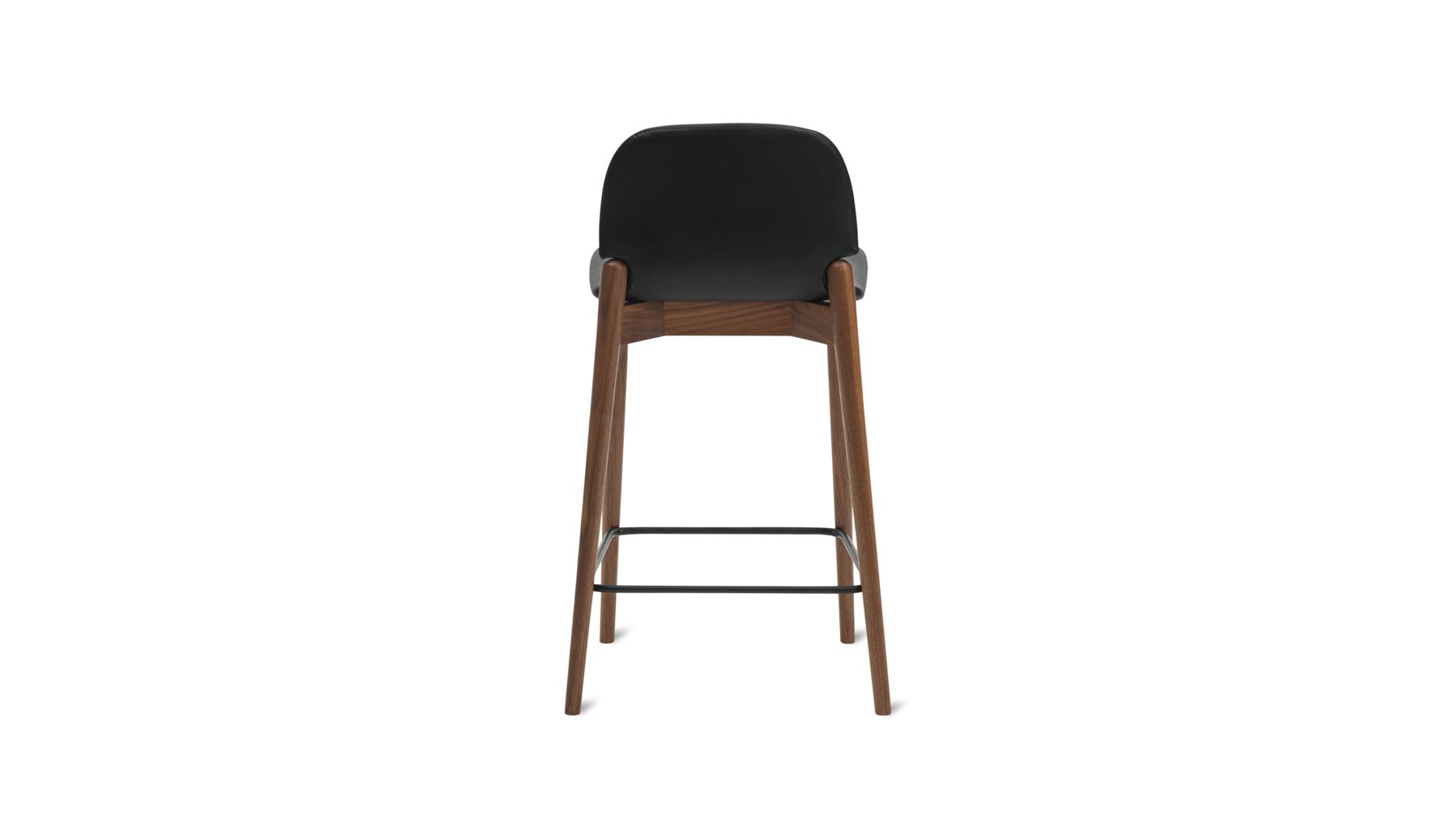 Dine In Stool, Counter, Walnut/Black Leather - Image 8