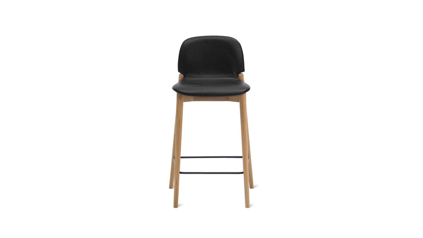 Dine In Counter Stool, Oak/Black Leather - Sundays Company CanadaCST-YC-001-024
