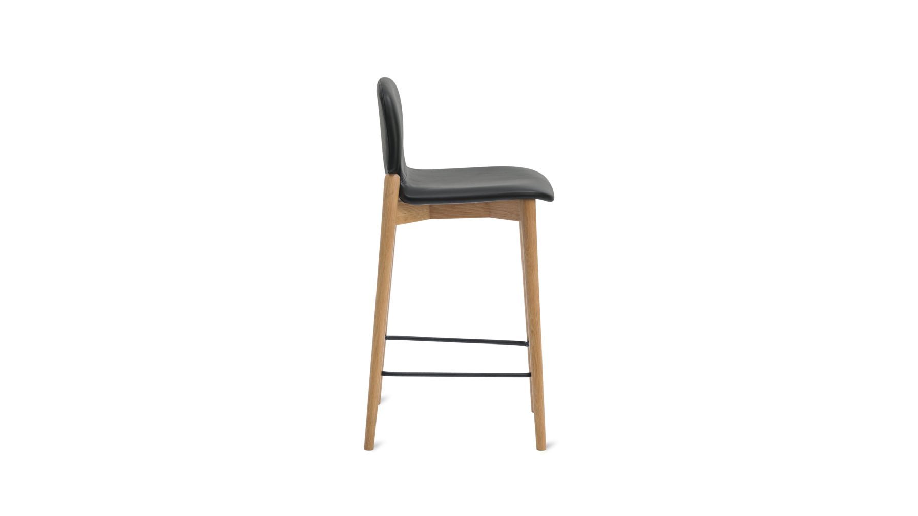 Dine In Counter Stool, Oak/Black Leather - Sundays Company CanadaCST-YC-001-024