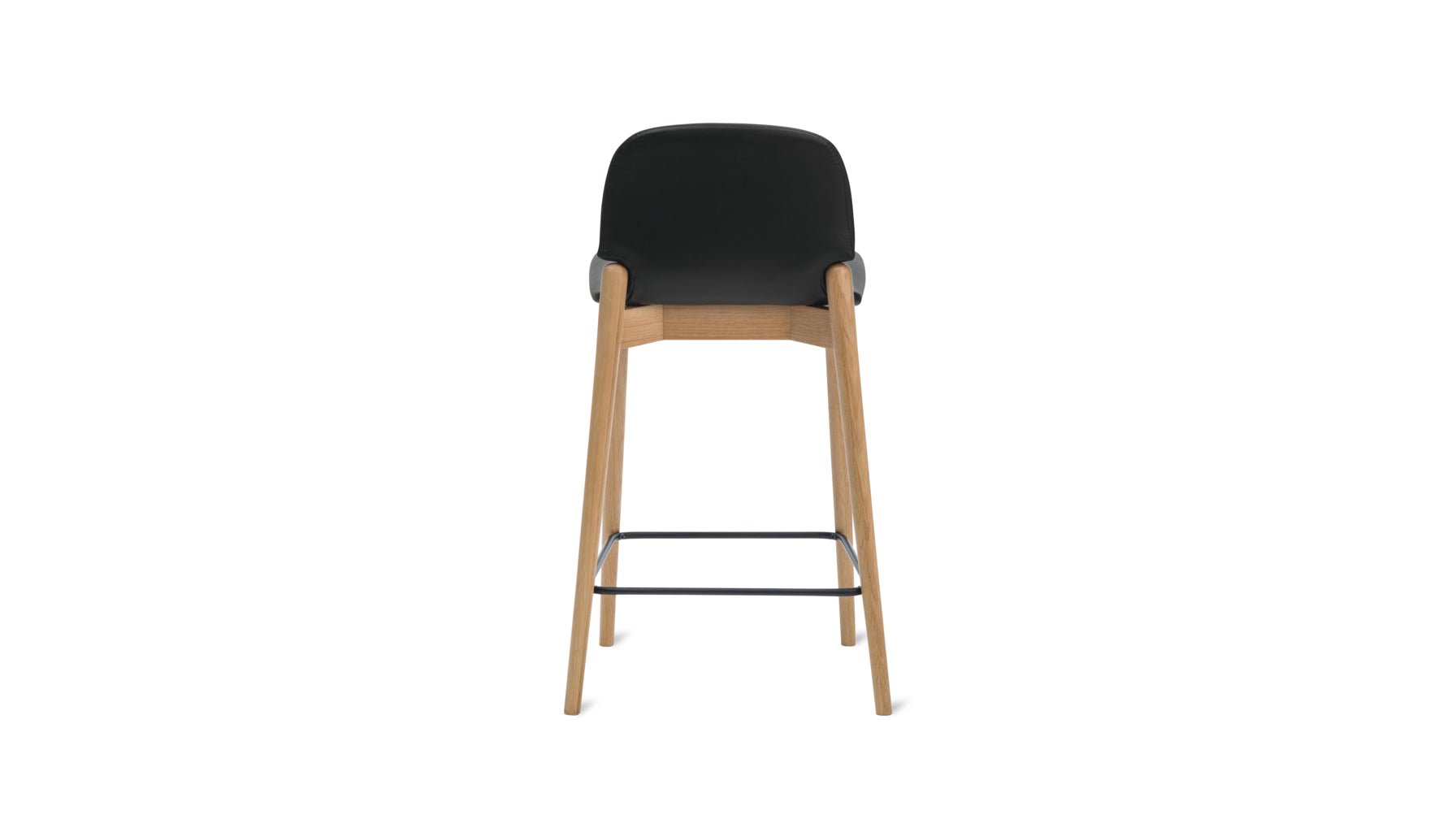 Dine In Counter Stool, Oak/Black Leather - Sundays Company CanadaCST-YC-001-024