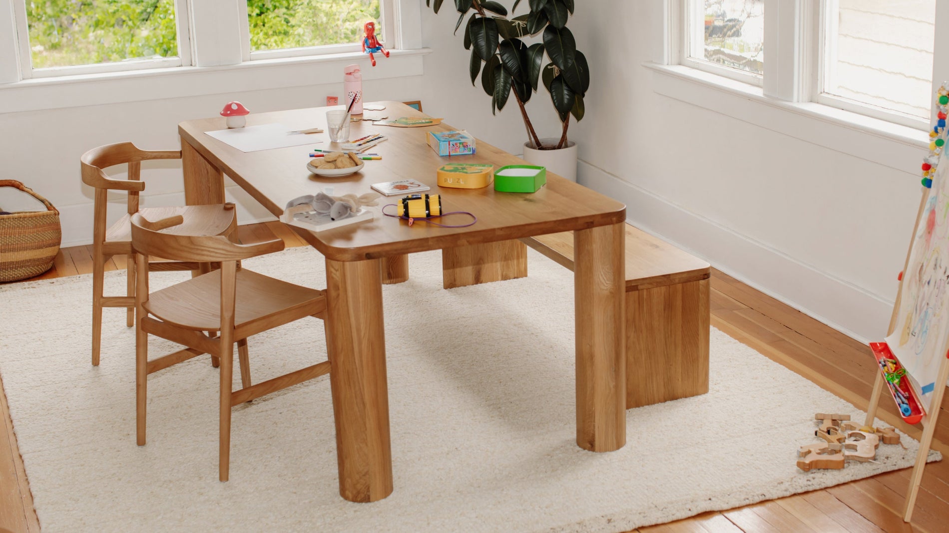 Field Dining Table, Seats 6-8 People, Oak_image