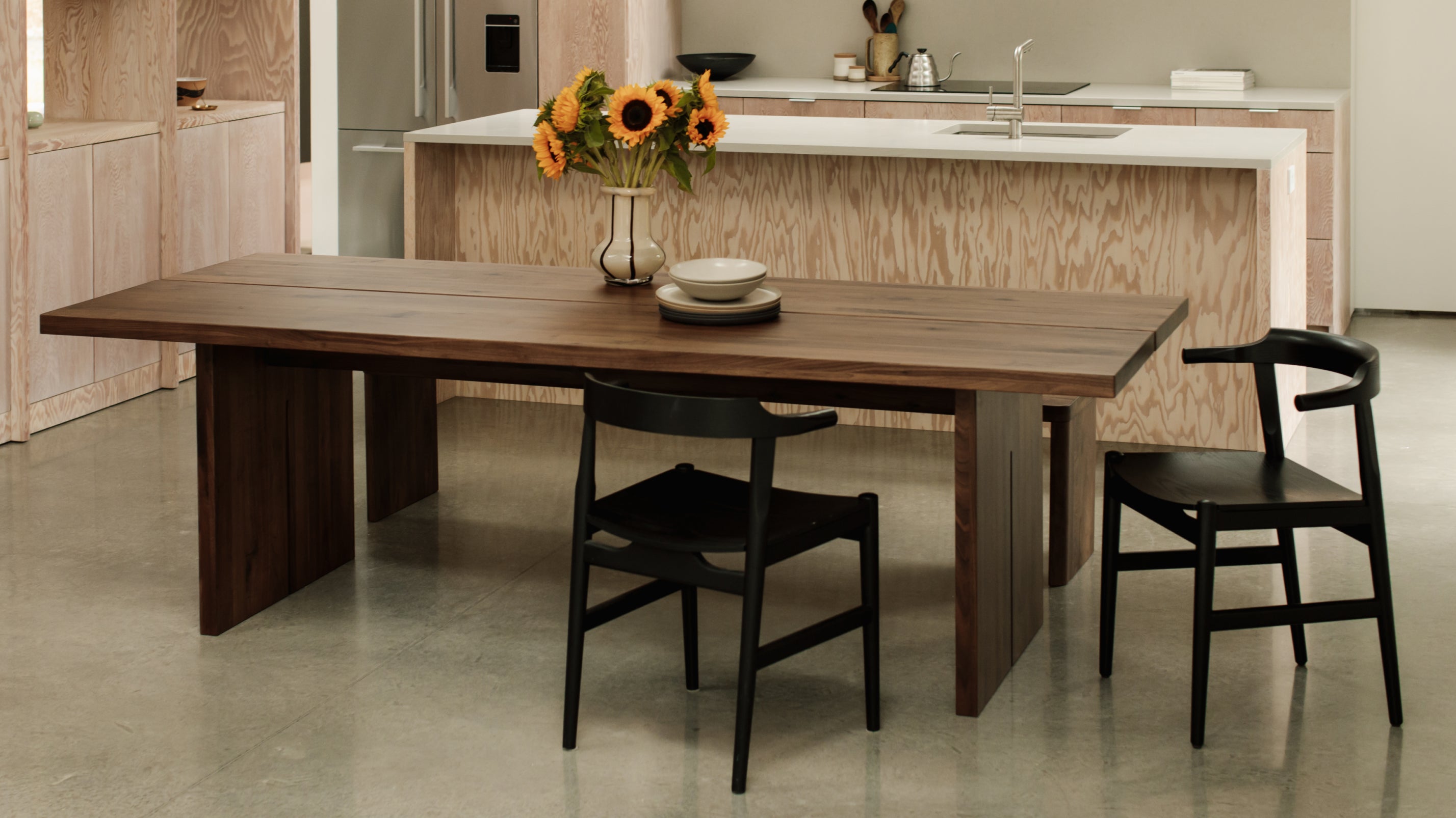 Plane Dining Table, Seats 8 - 10 People, American Walnut - Sundays Company CanadaDIN-BC-010-051-0