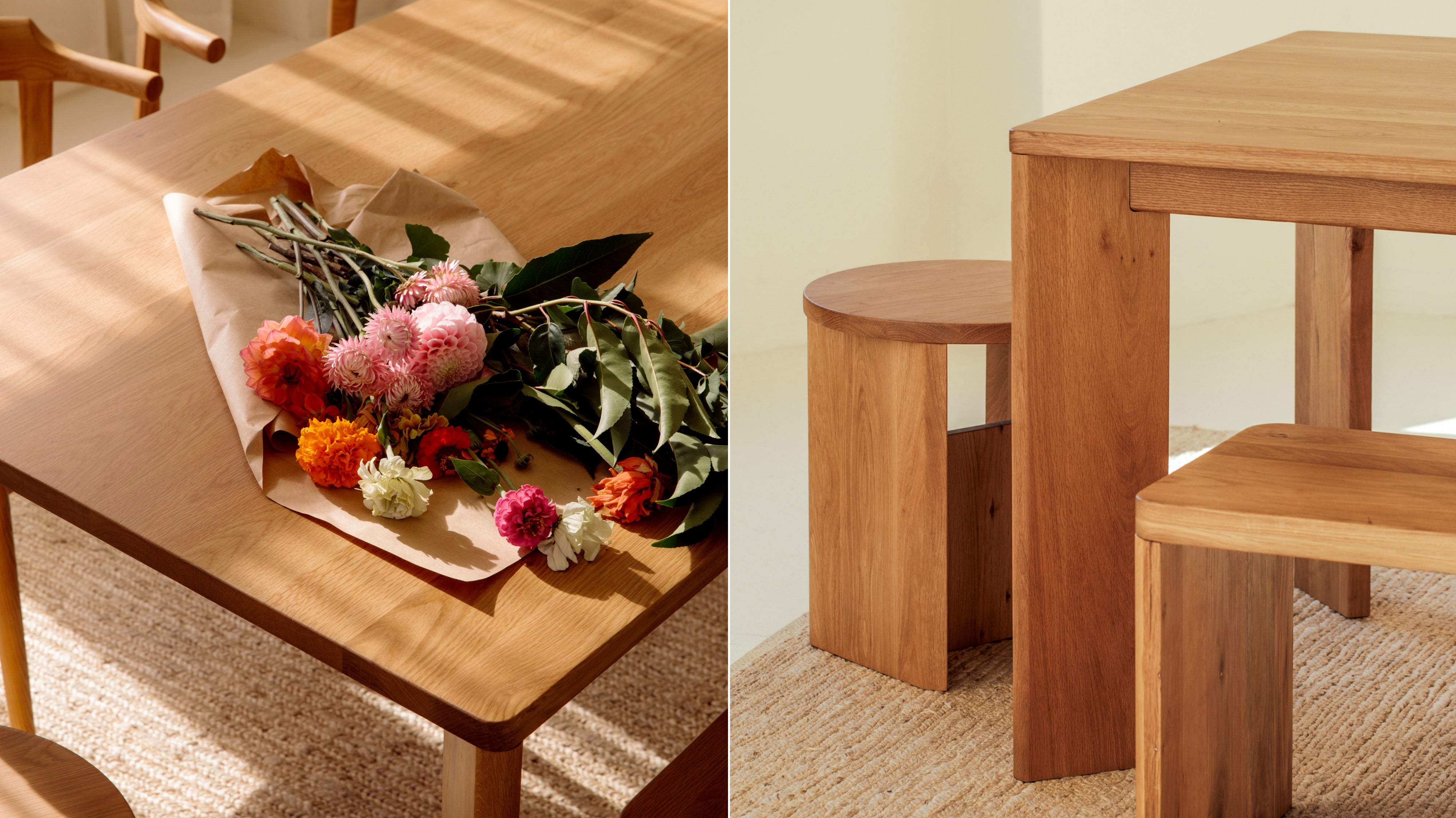 Frame Dining Table, Seats 6-8 People, Oak