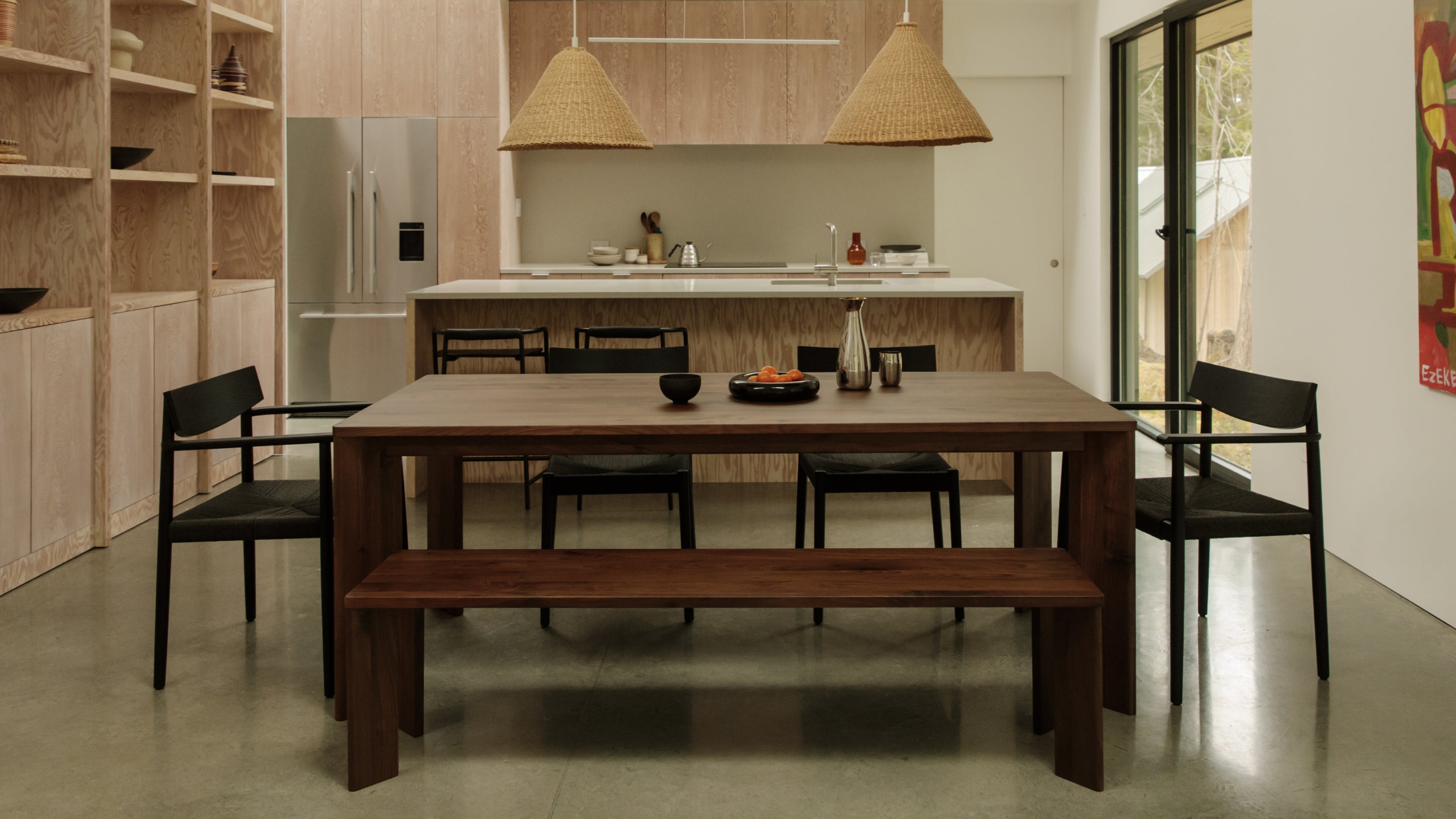 Frame Dining Table, Seats 4-6 People, American Walnut