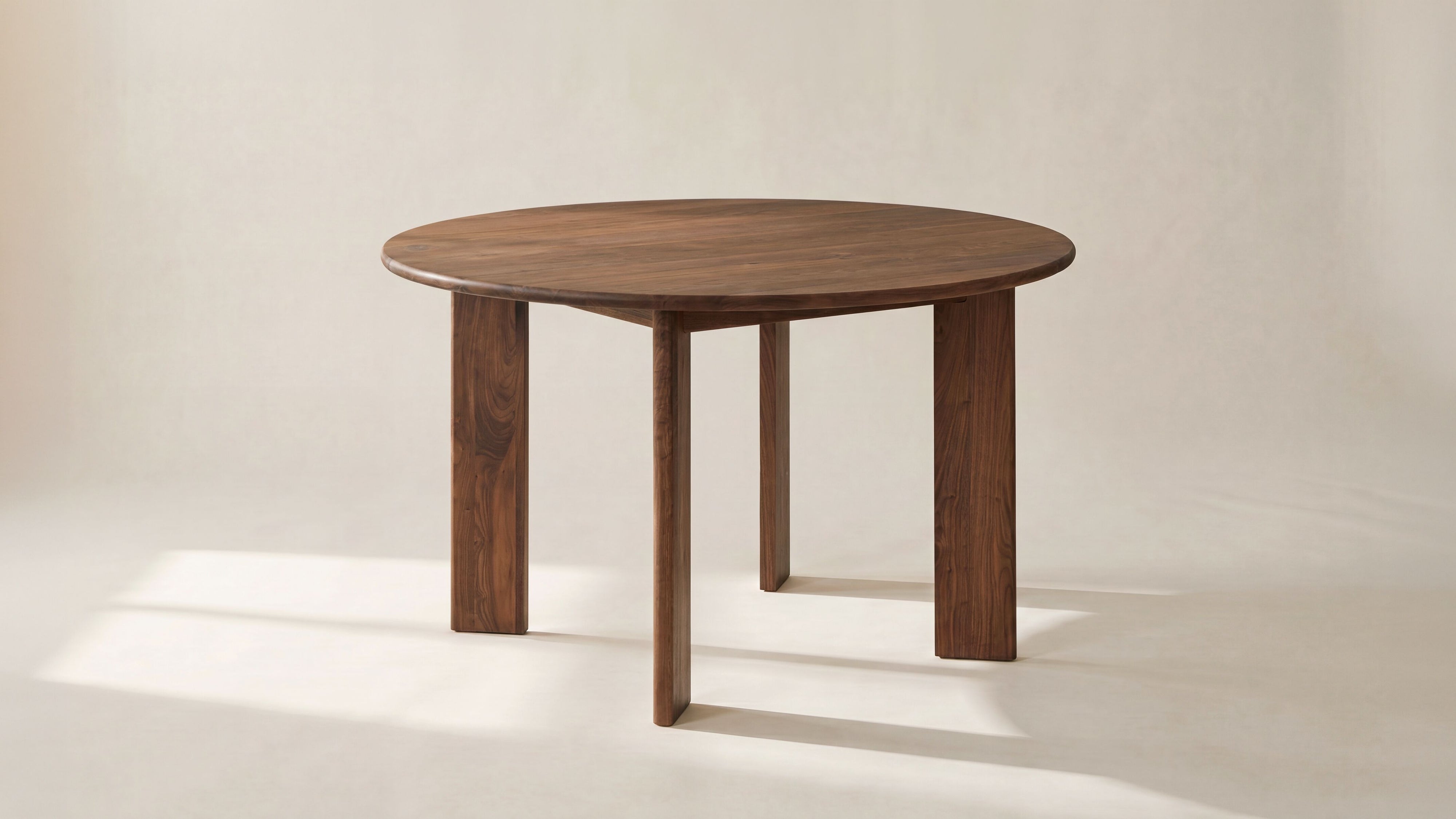 Frame Round Dining Table, Seats 4-5, American Walnut