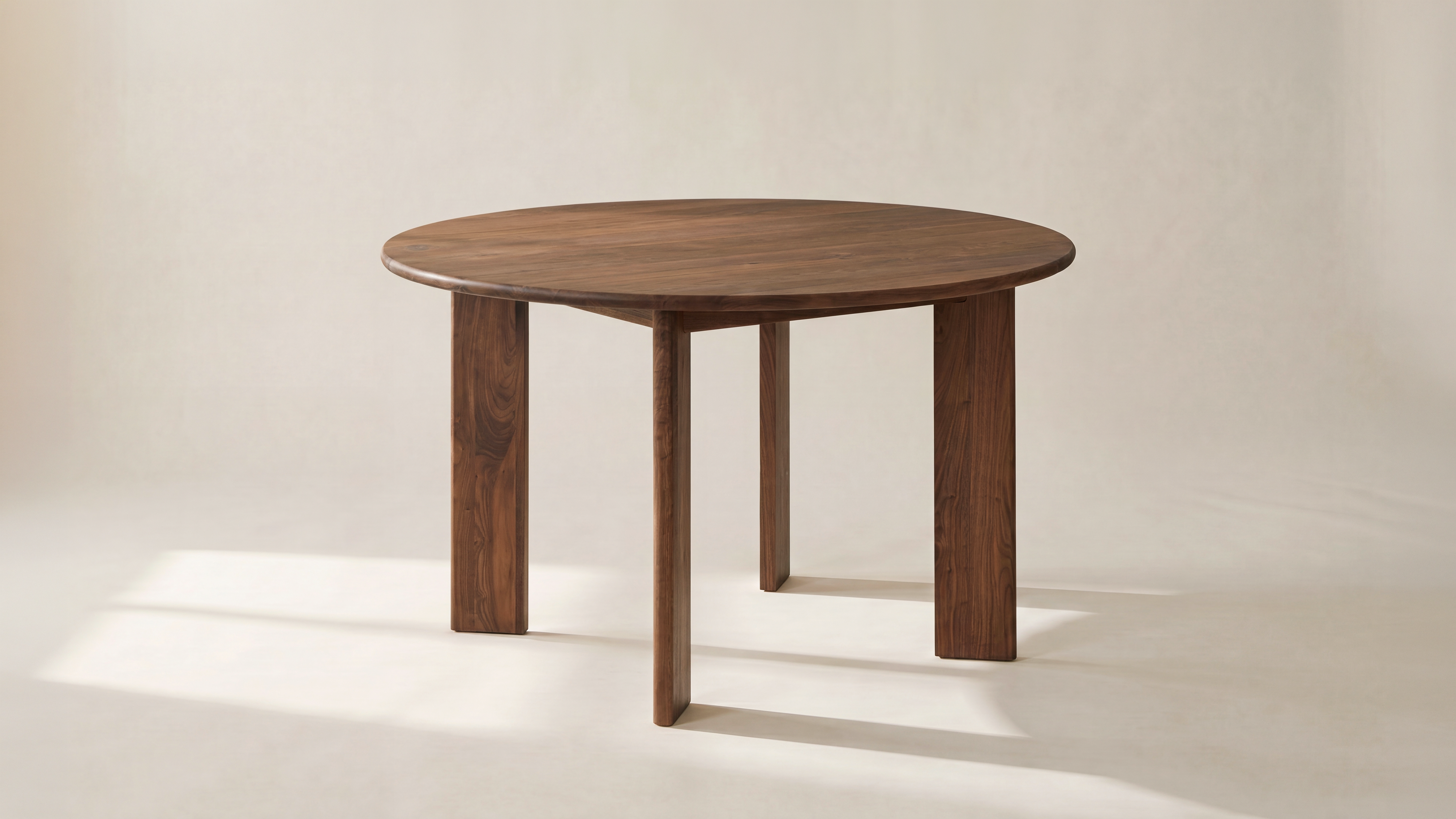 Frame Round Dining Table, Seats 4-5, American Walnut