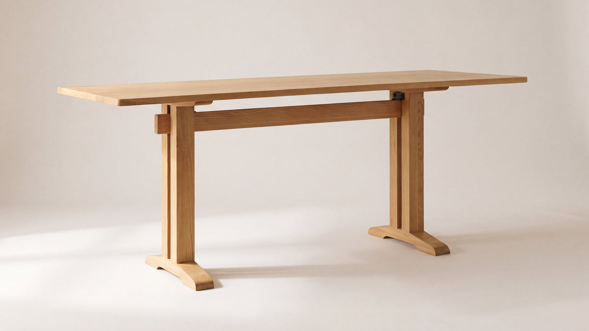 Flight Dining Table, Seats 6-8, Brushed Oak