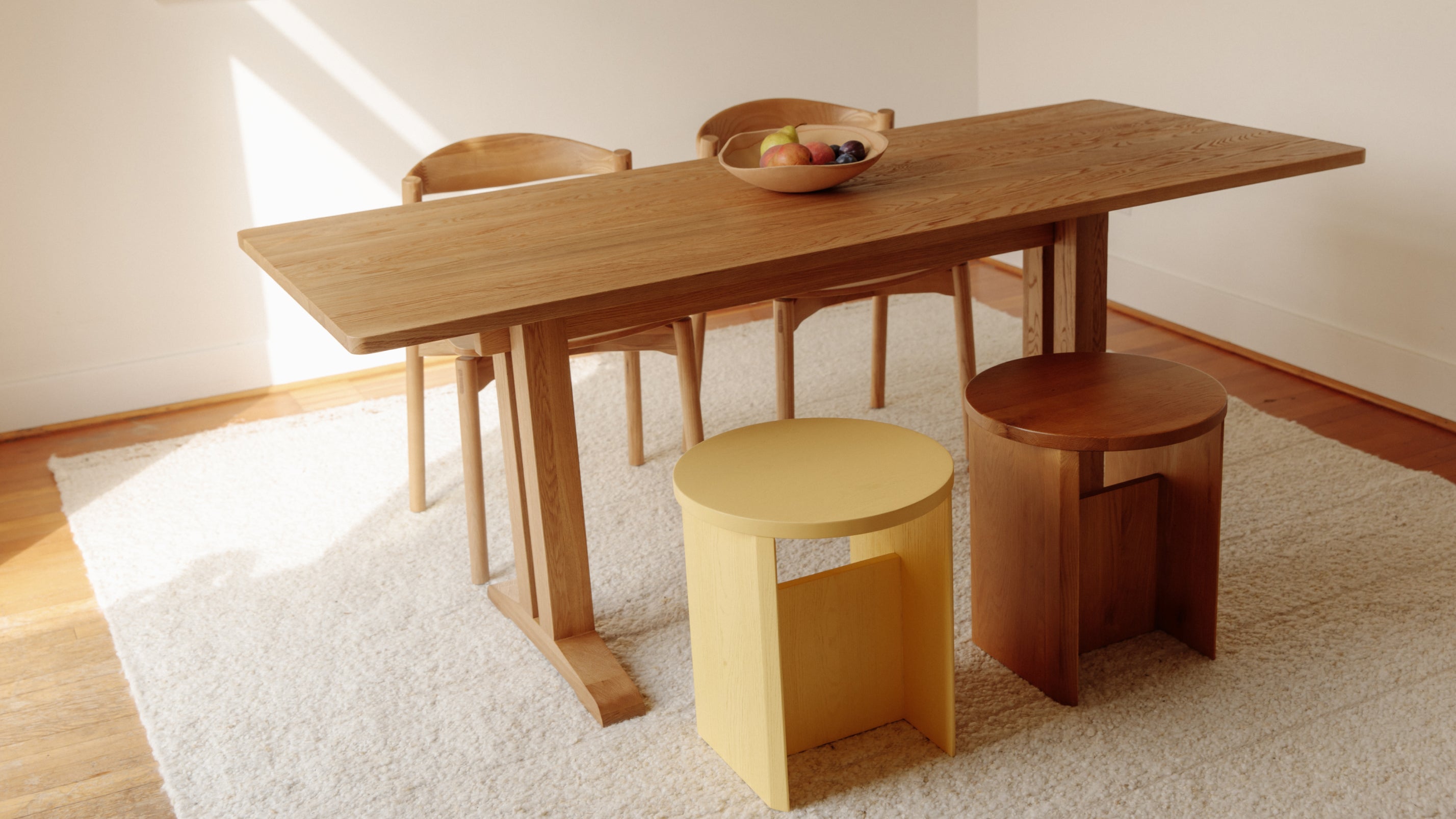 Flight Dining Table, Seats 6-8, Brushed Oak