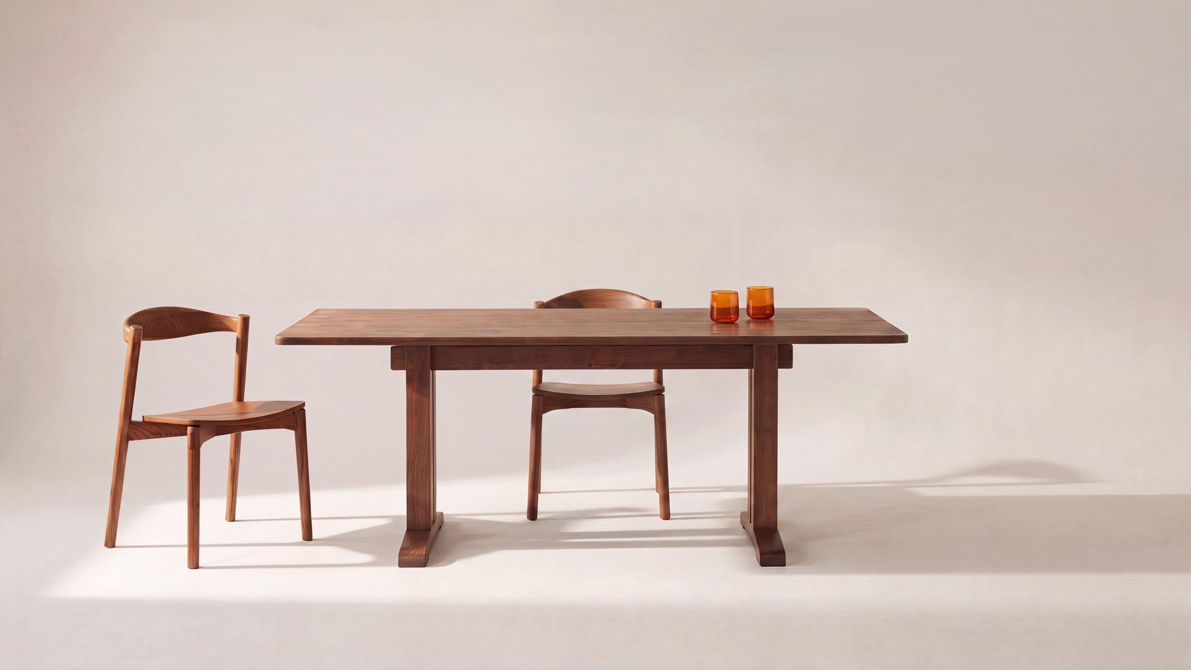 Flight Dining Table, Seats 6-8, Brushed American Walnut