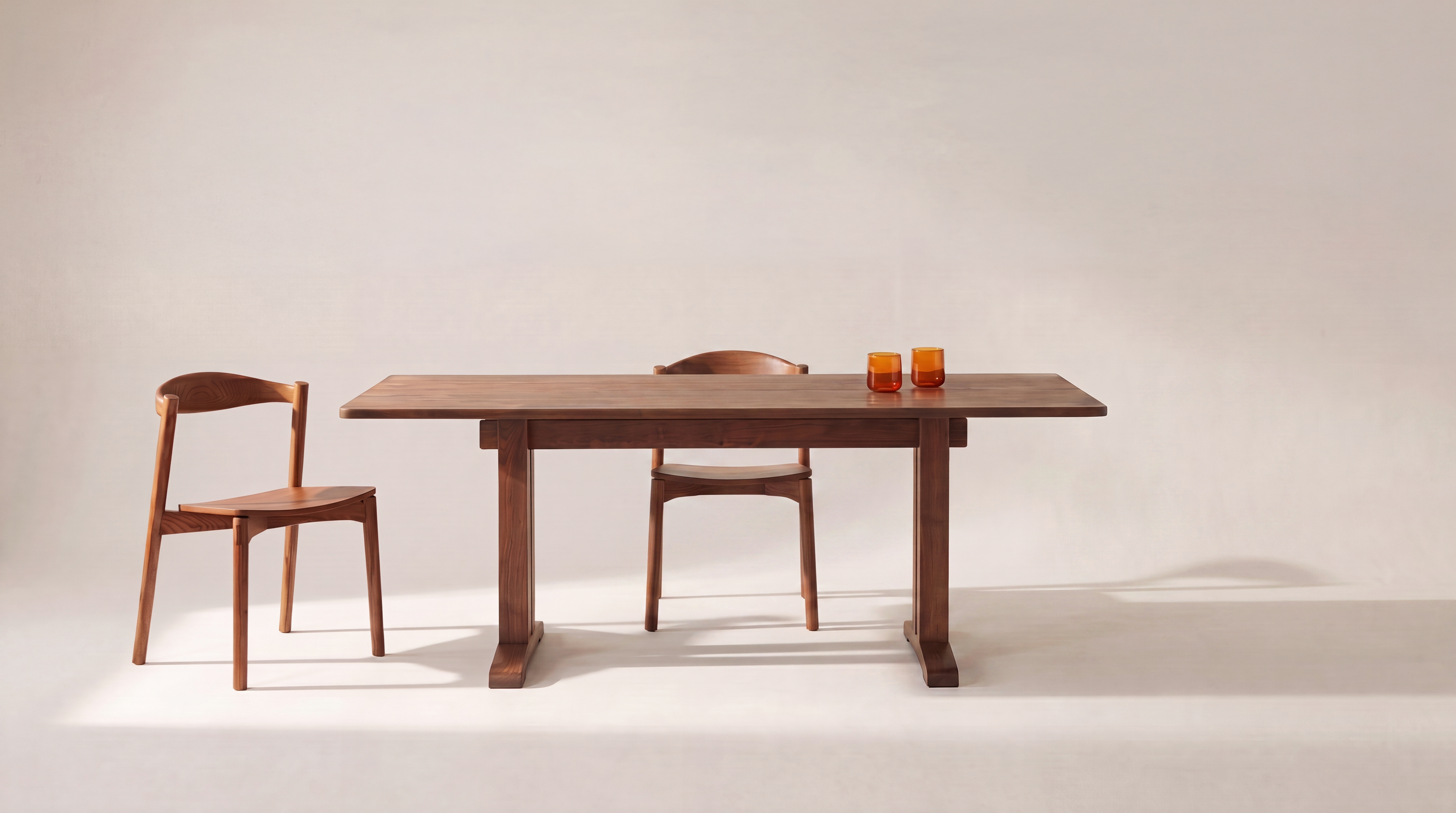 Flight Dining Table, Seats 6-8, Brushed American Walnut
