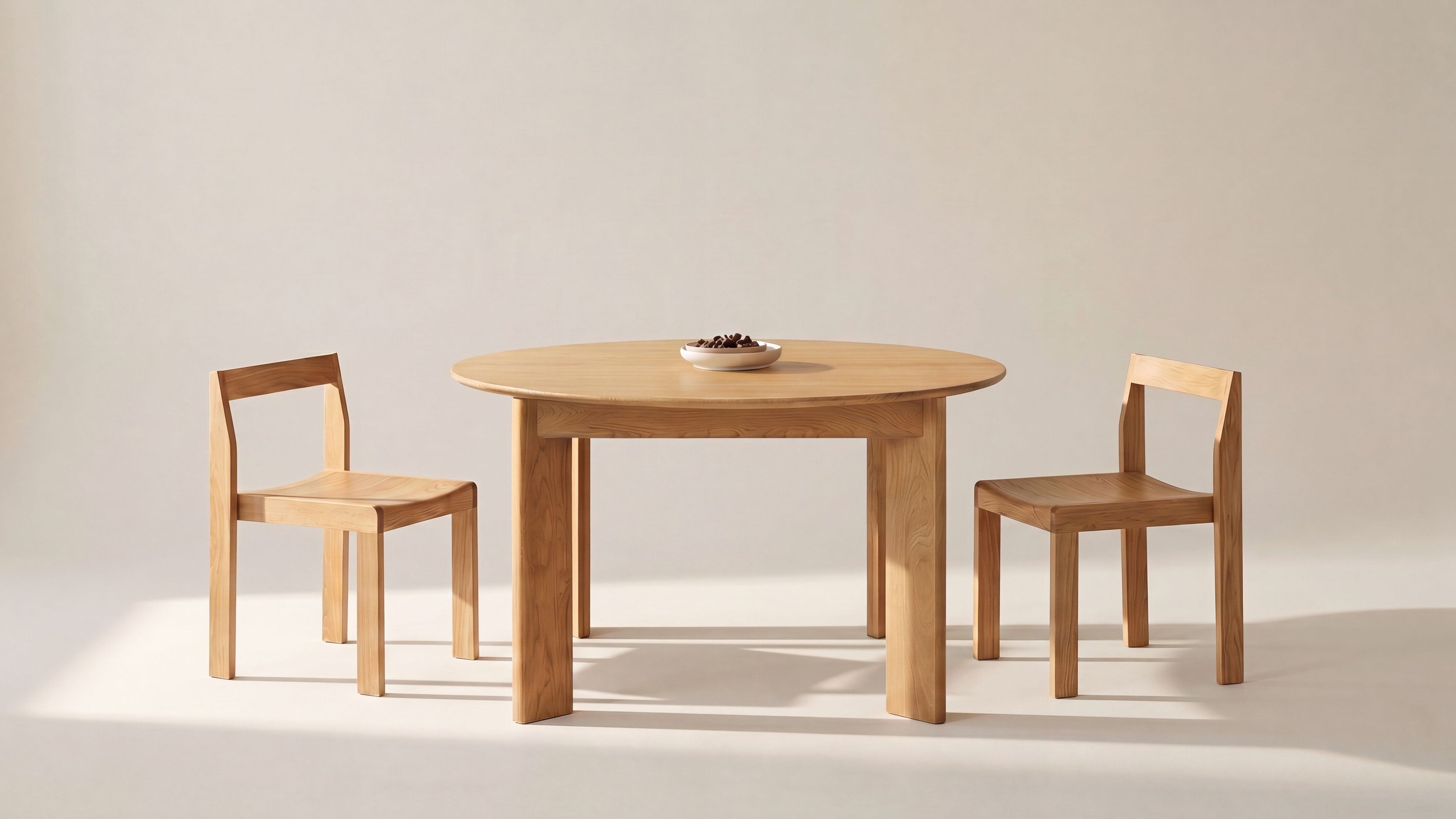 Frame Round Extendable Dining Table, Seats 4-8, Oak