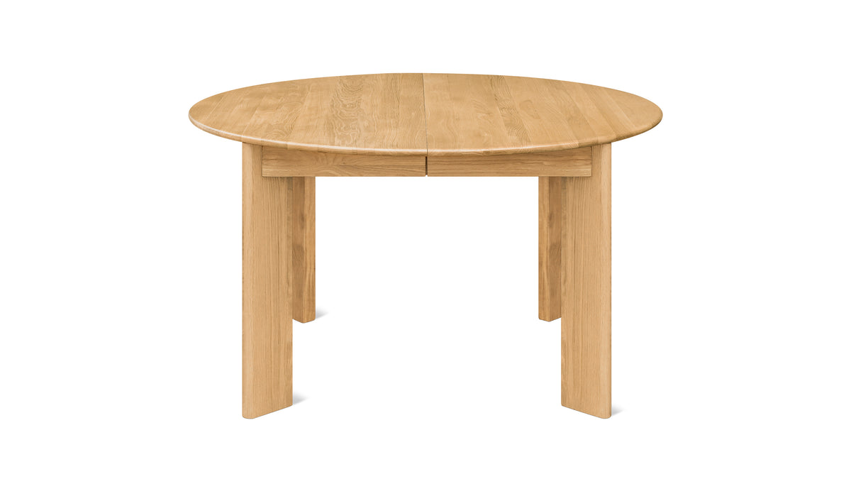 Frame Round Extendable Dining Table, Seats 4-8, Oak