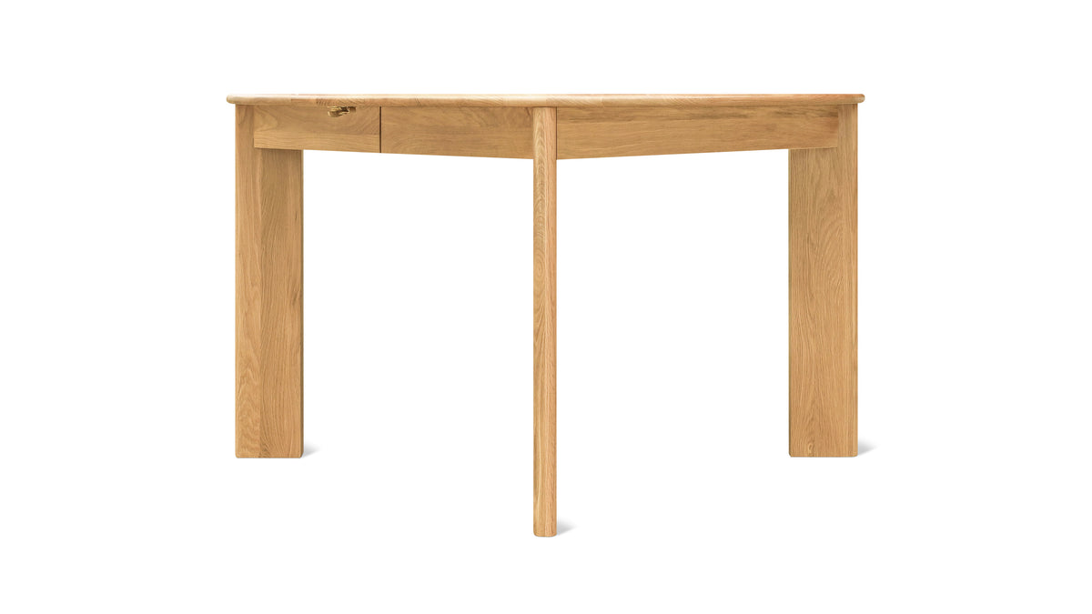 Frame Round Extendable Dining Table, Seats 4-8, Oak