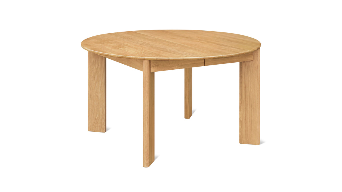 Frame Round Extendable Dining Table, Seats 4-8, Oak