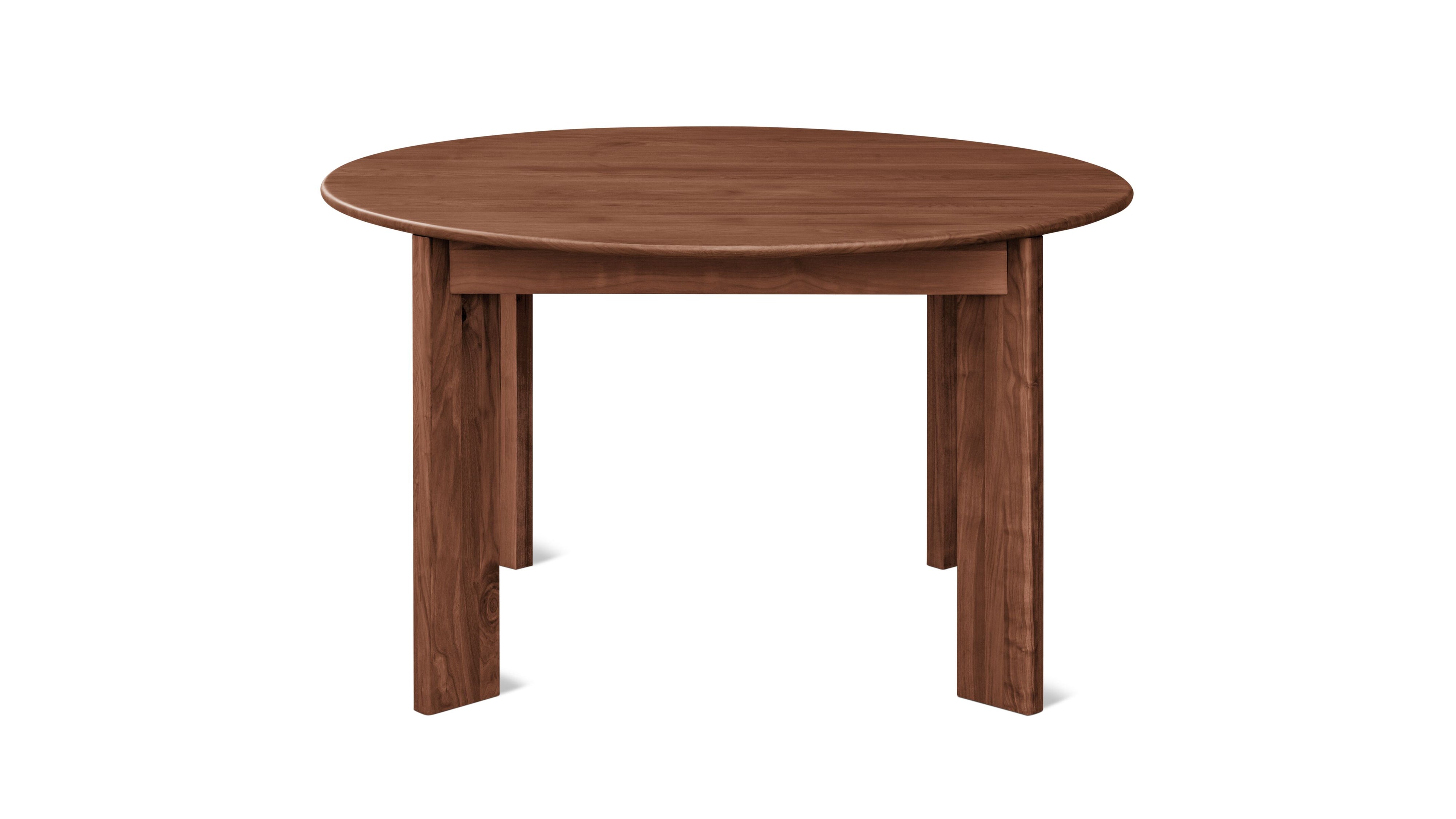 Frame Round Extendable Dining Table, Seats 4-8, American Walnut