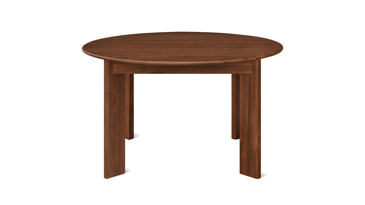 Frame Round Extendable Dining Table, Seats 4-8, American Walnut