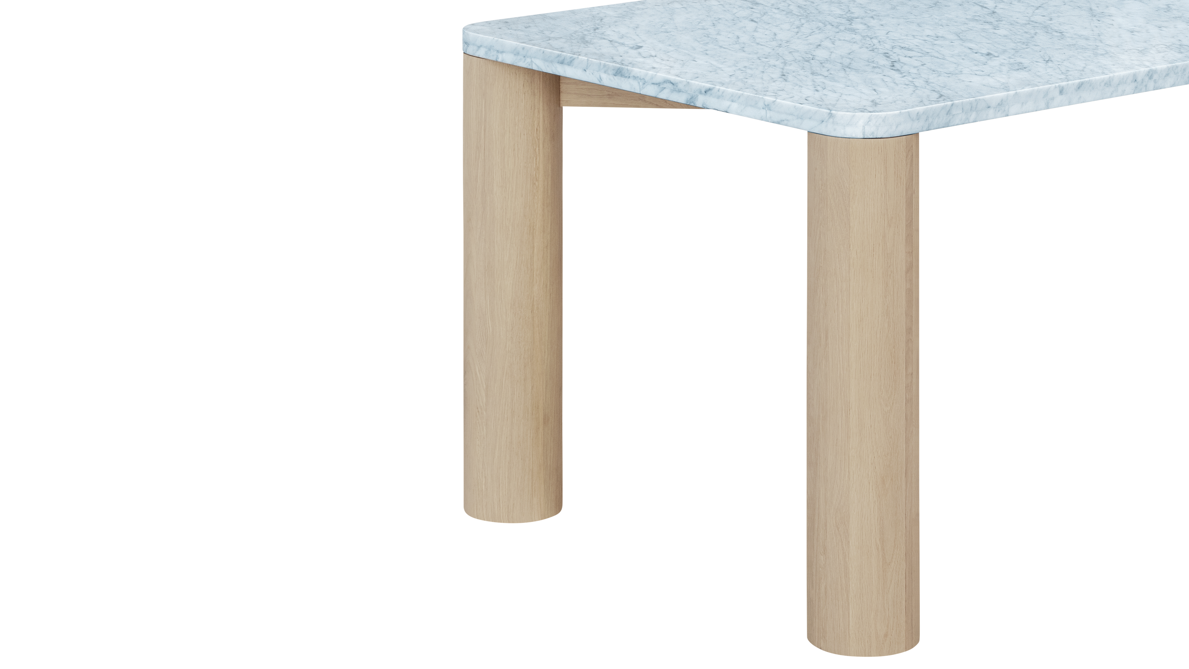 Field Dining Table, Seats 6-8 People, Oak/Carrara Marble